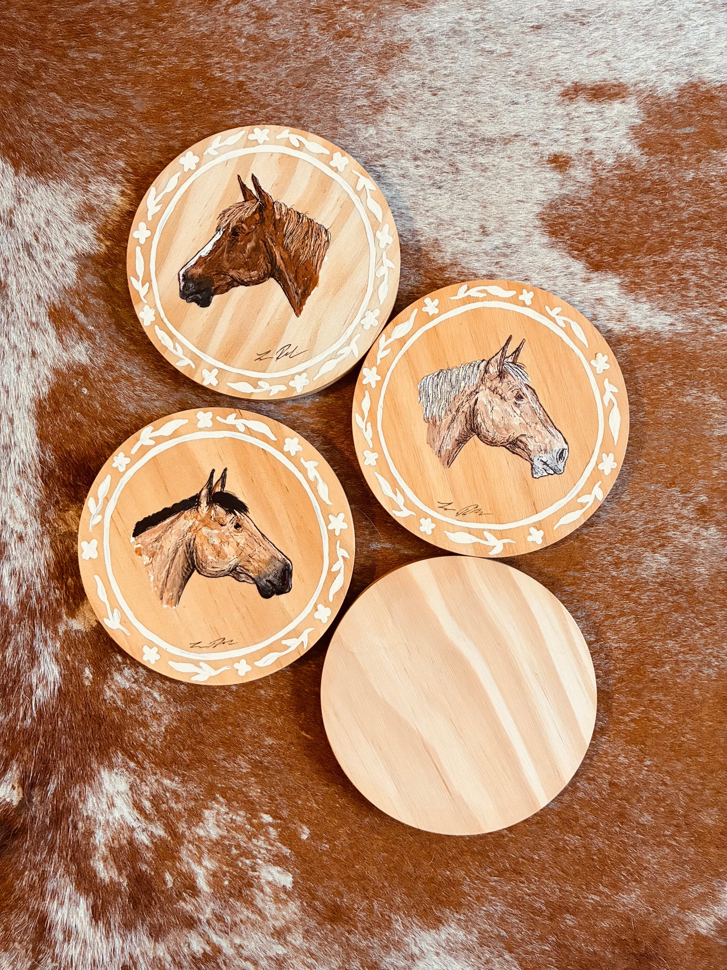 Ladies Round Wooden Coasters