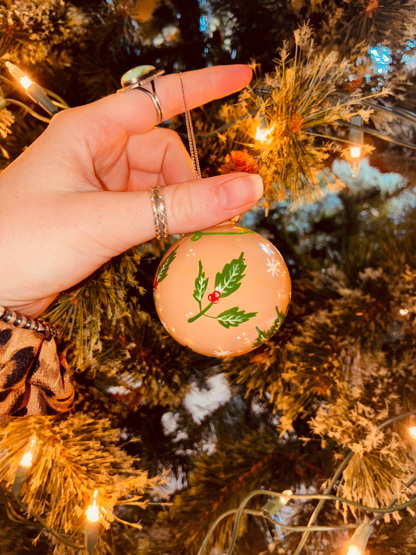 Mistletoe Small HANDPAINTED Ornament