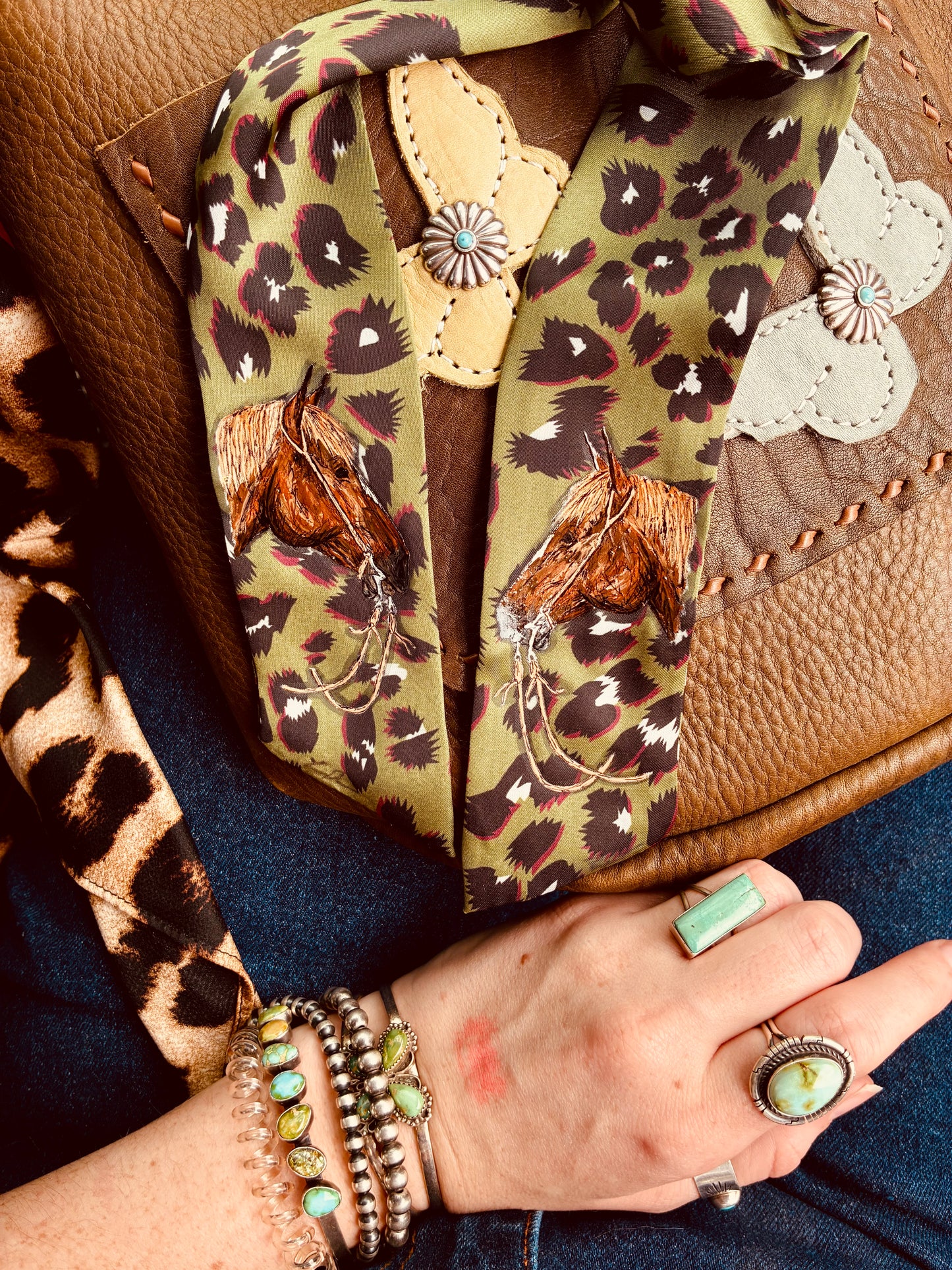 Paddy Green HANDPAINTED Twilly