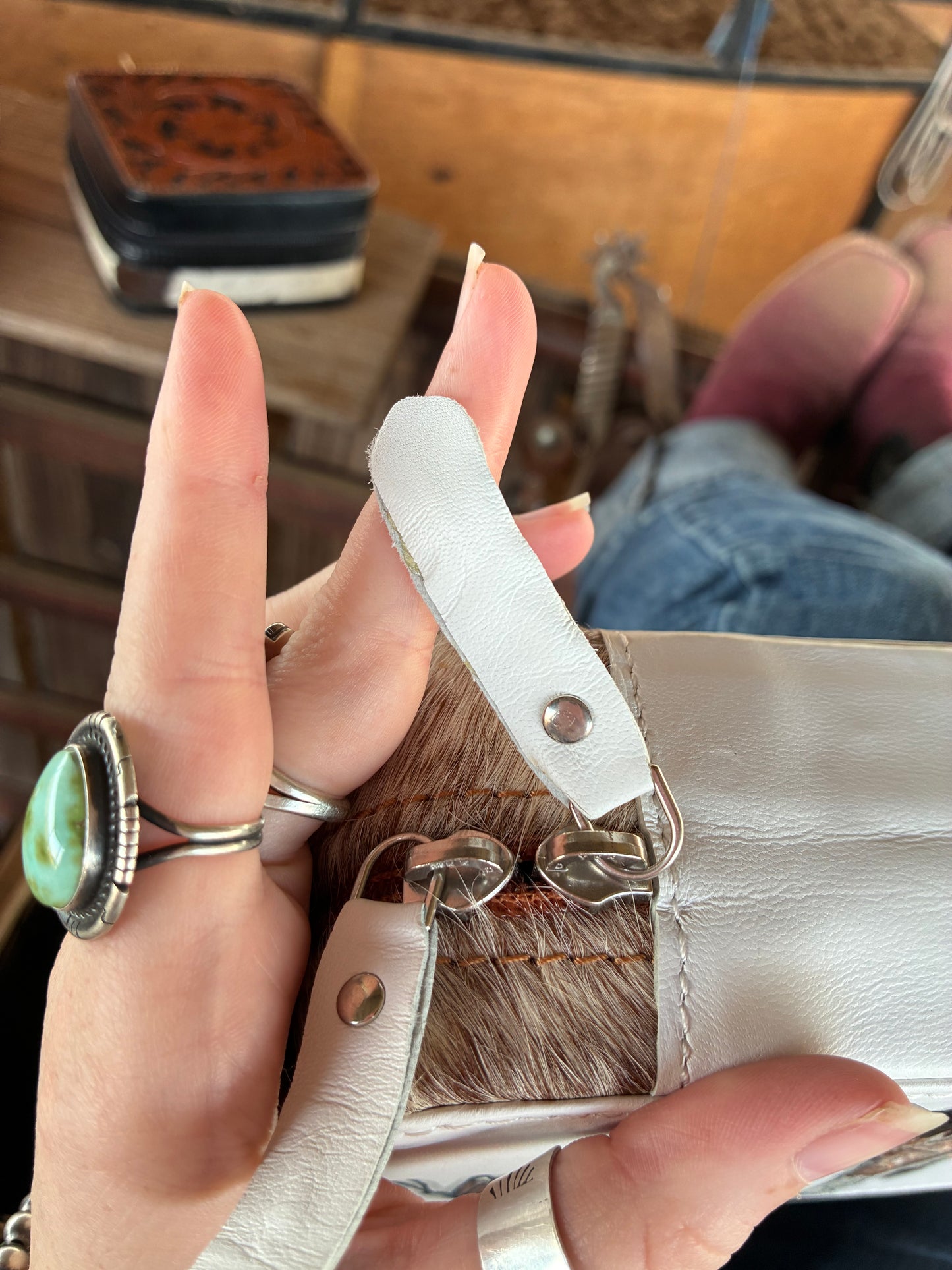 Roans and Butterflies Handpainted Cowhide Case