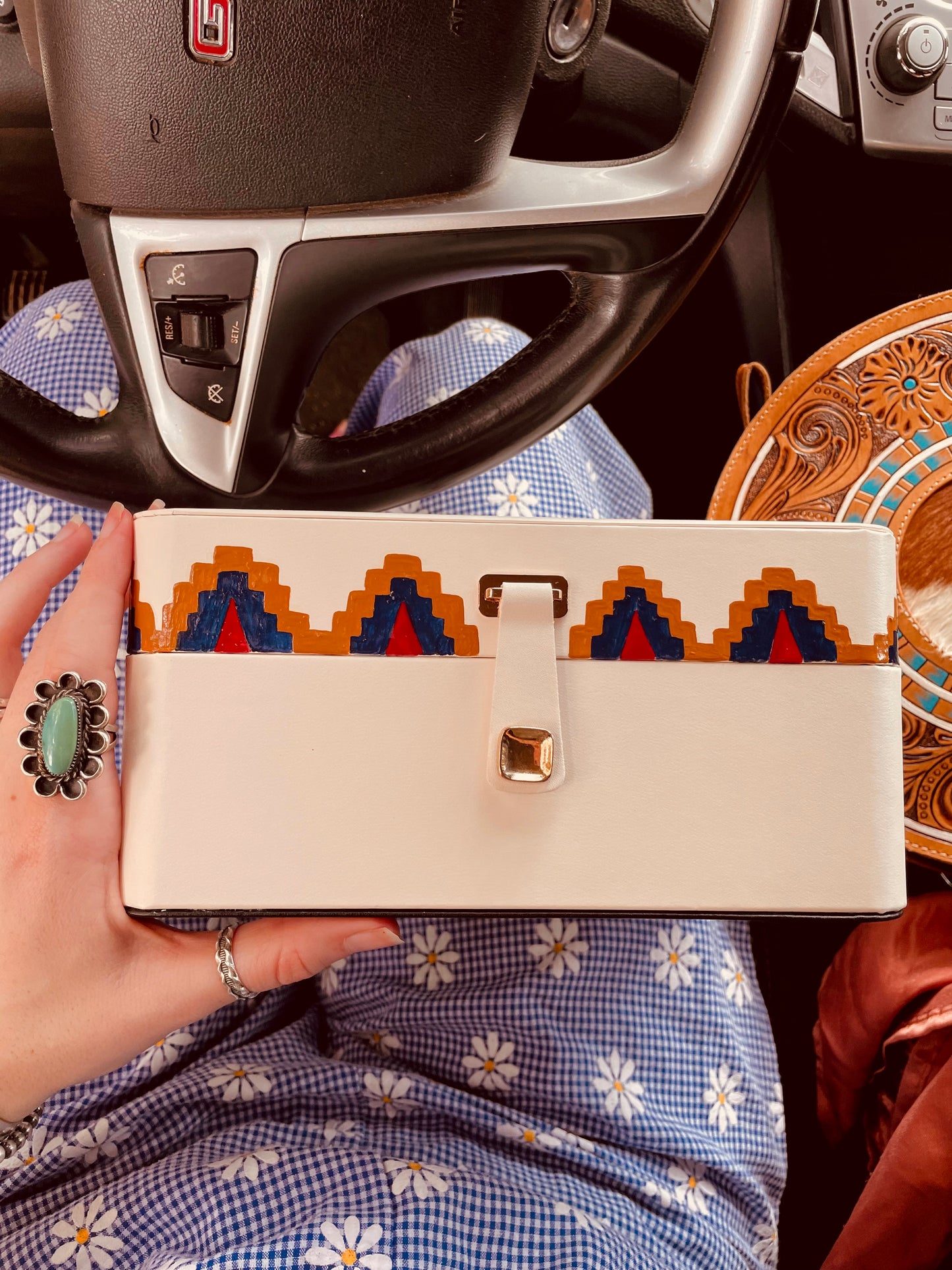 Cut It Out White XL Handpainted Jewelry Box
