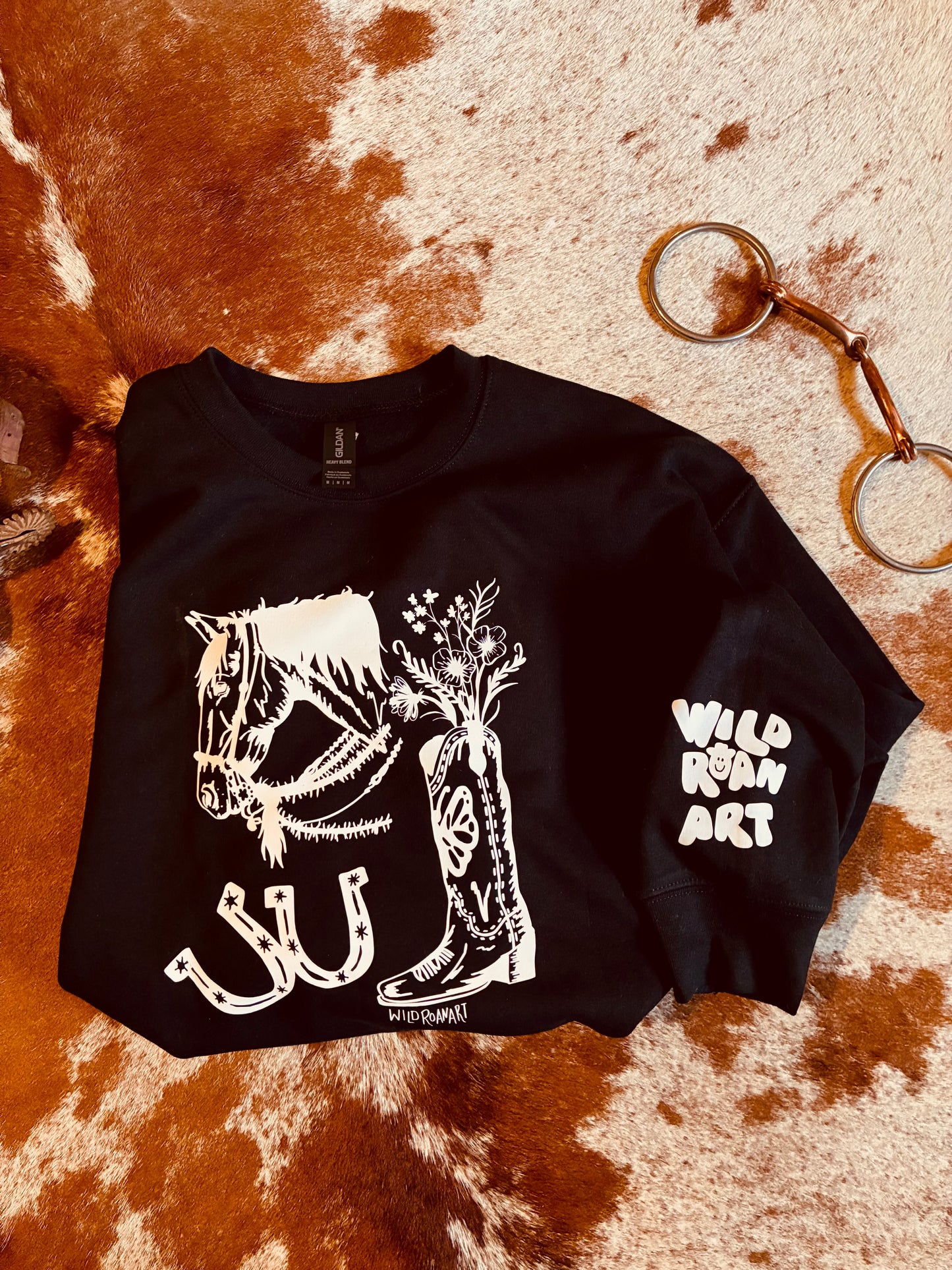 Cowgal Vibes Black Crewneck