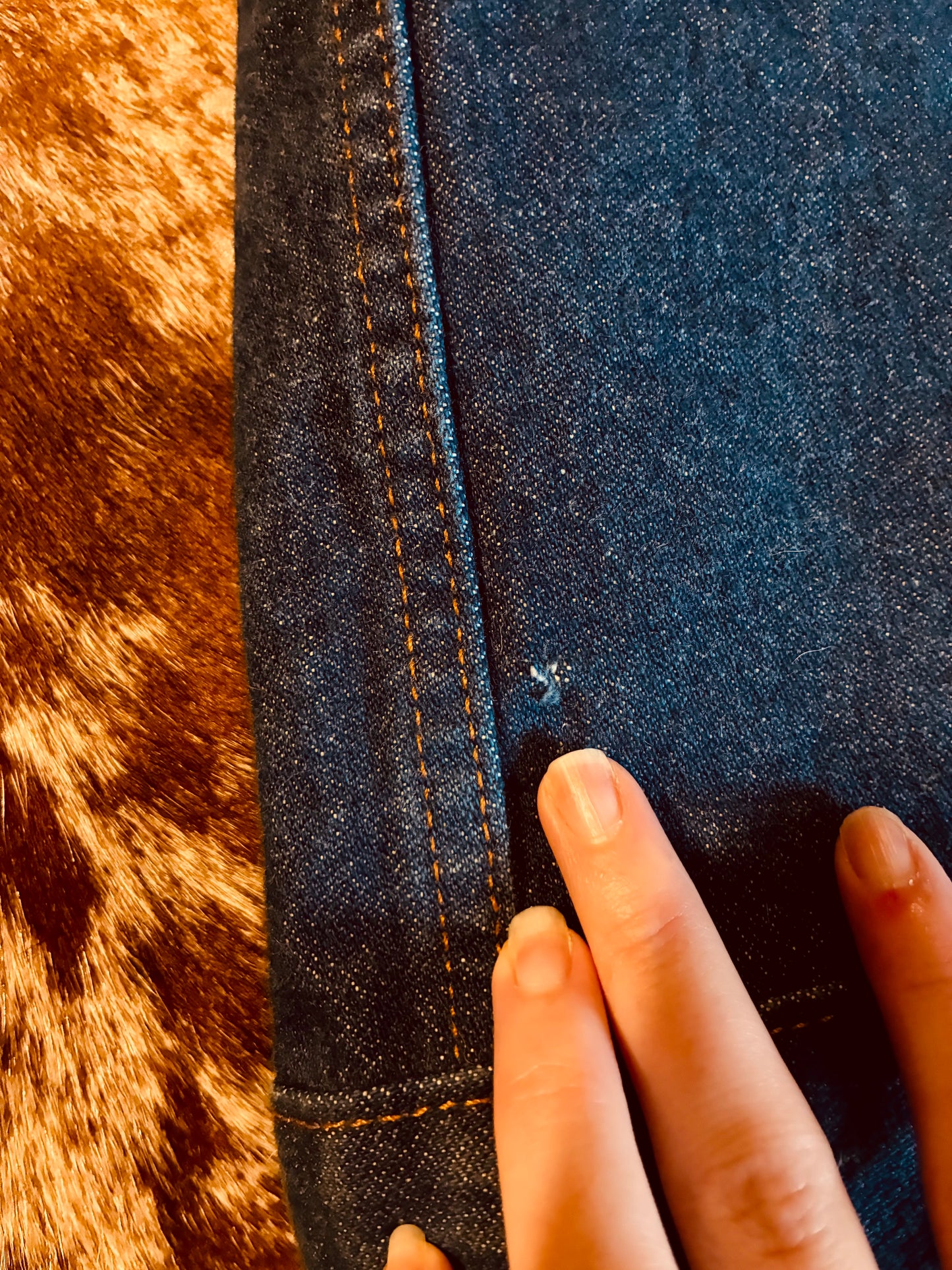 Men’s Wrangler Embroidered Jean Jacket Large