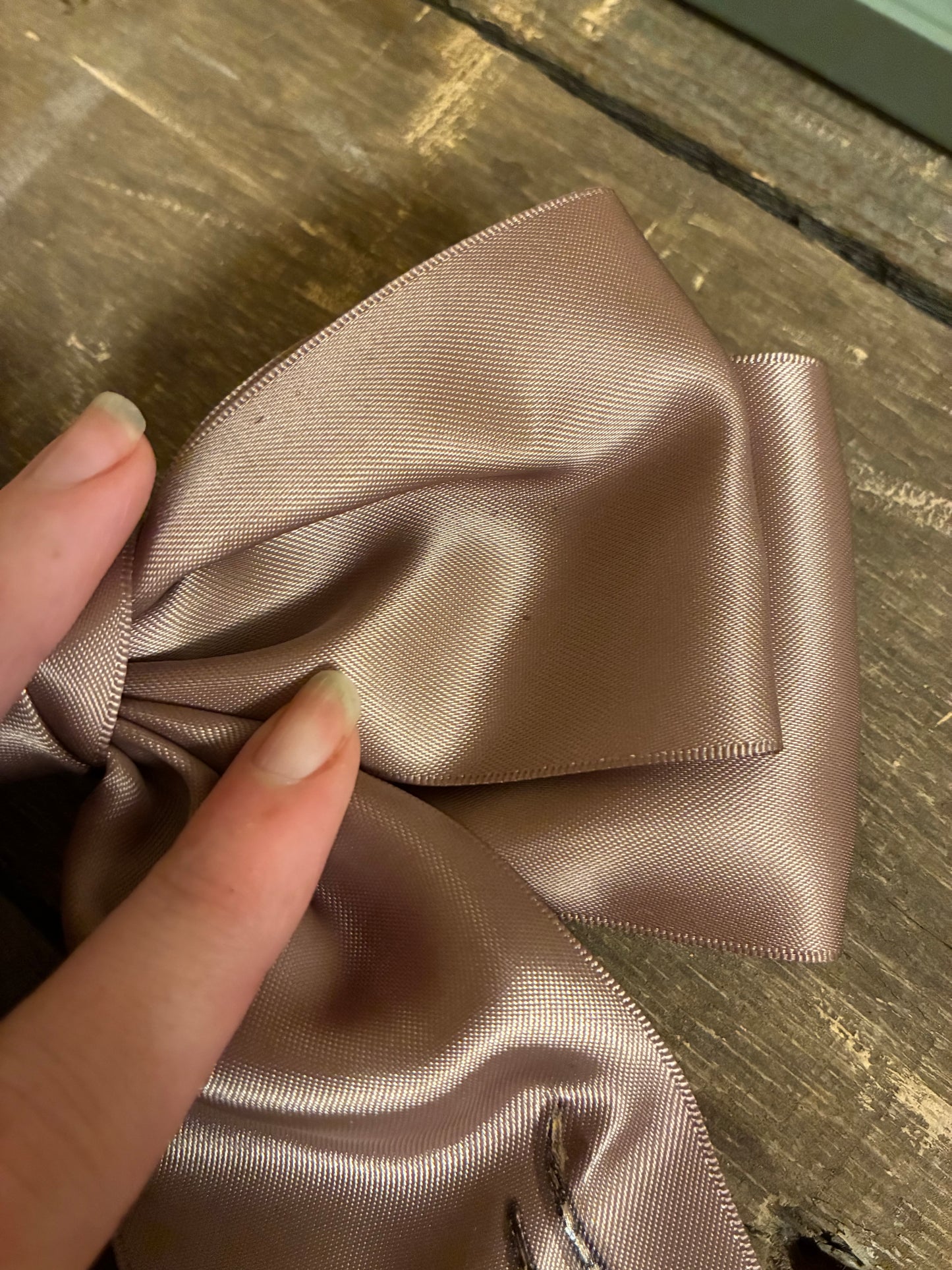 Pheasant Mauve HANDPAINTED Hairbow