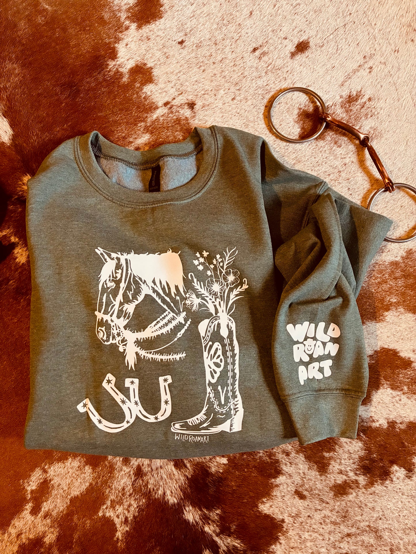 Cowgal Vibes Green Crewneck