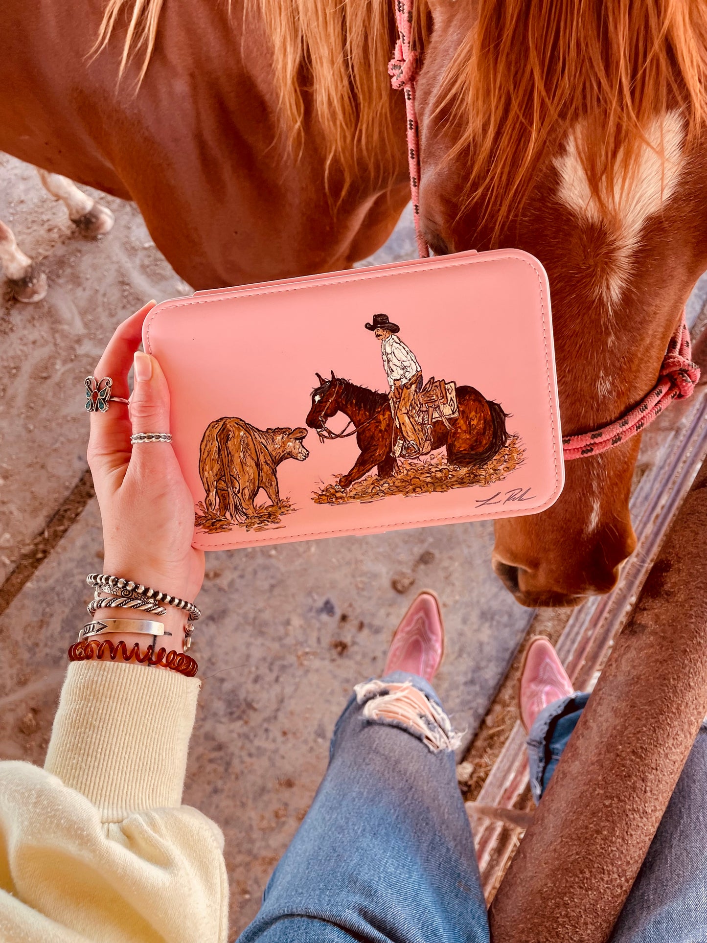 Cut A Rug Handpainted Large Case