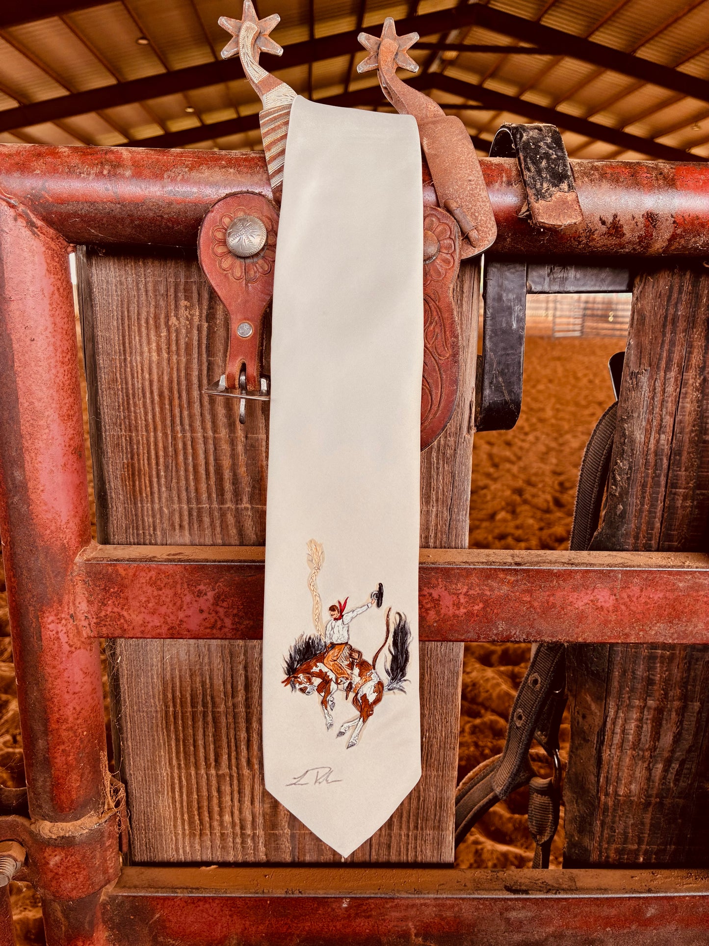 Paint Bronc Handpainted Necktie