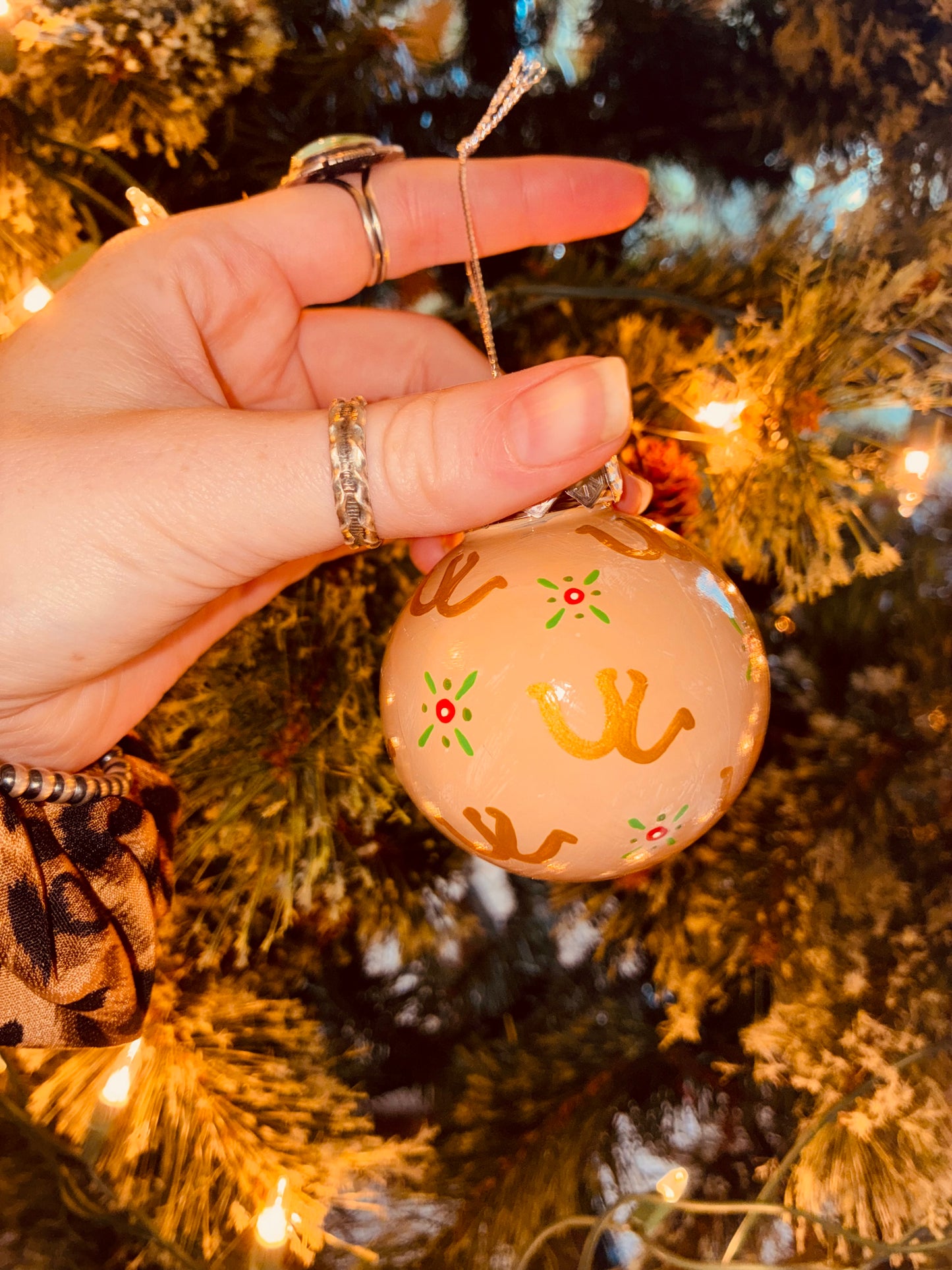 Push Small HANDPAINTED Ornament