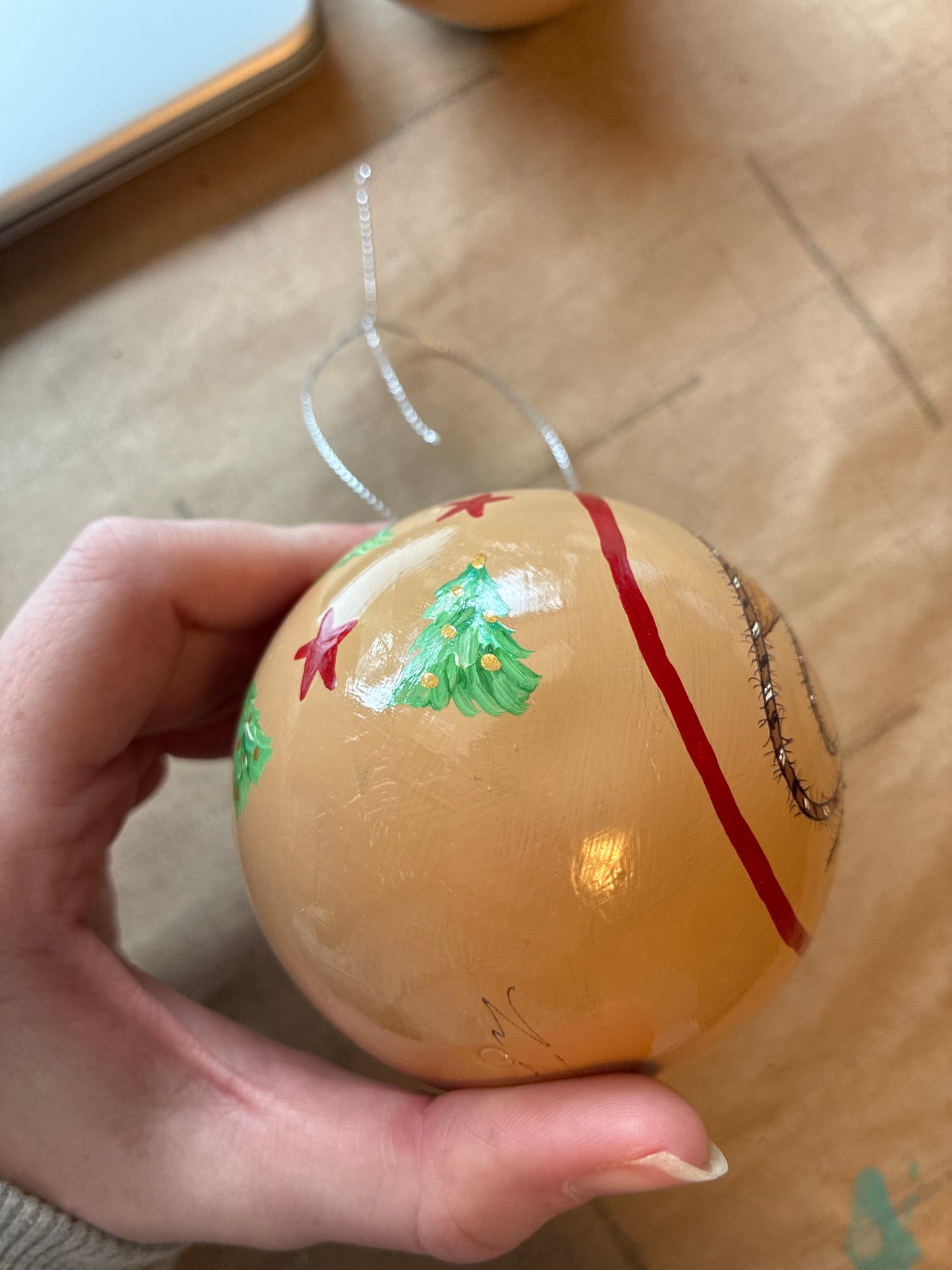 Pretty Palomino Large HANDPAINTED Ornament