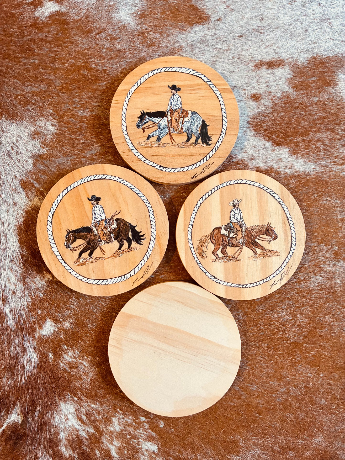 Cuttin Round Wooden Coasters