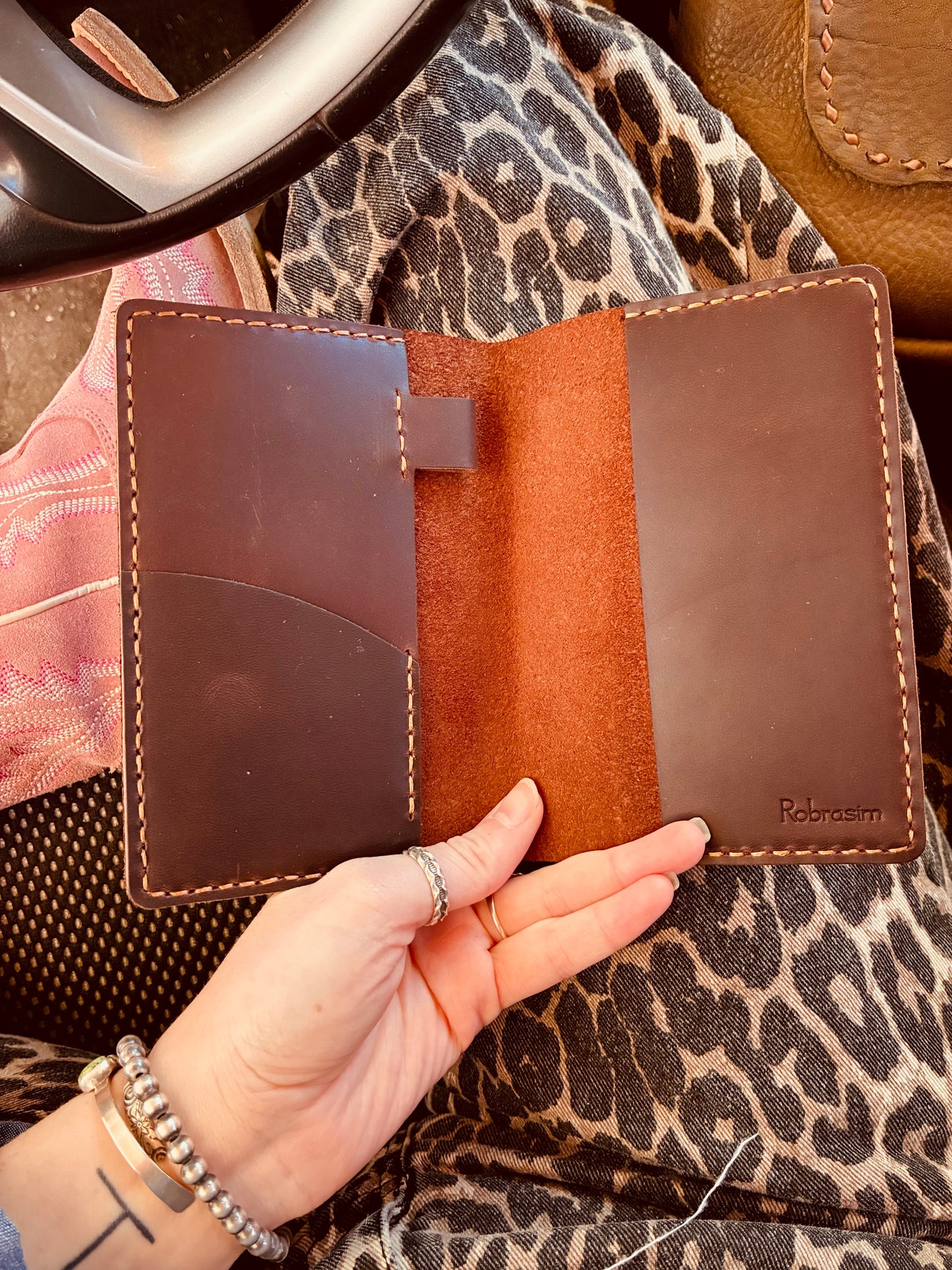 Petunia Leather Journal Cover