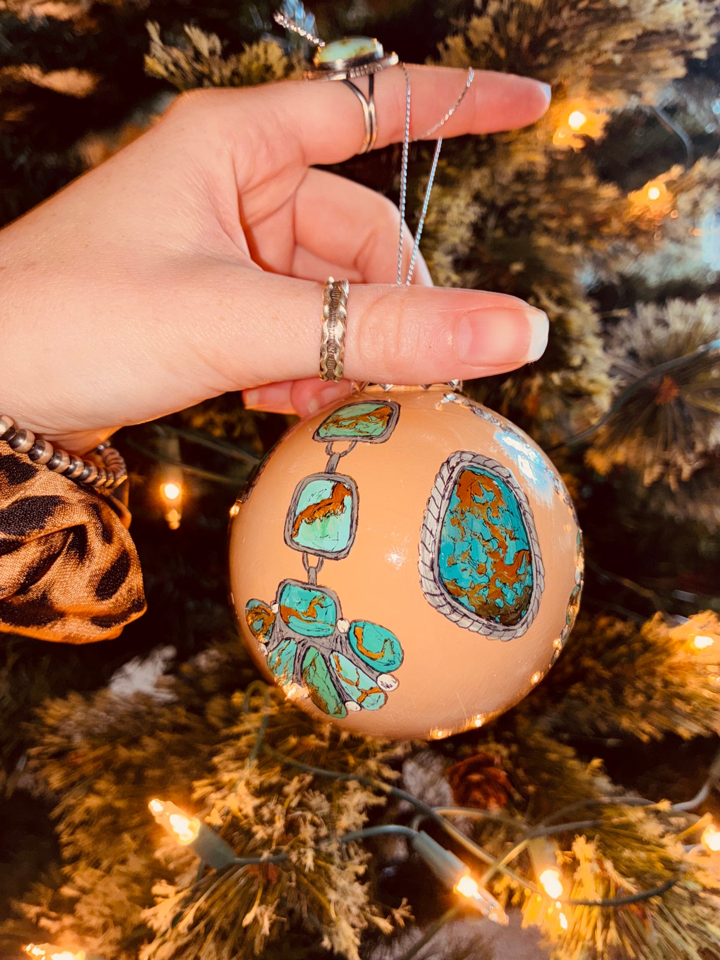 Joy Large HANDPAINTED Ornament