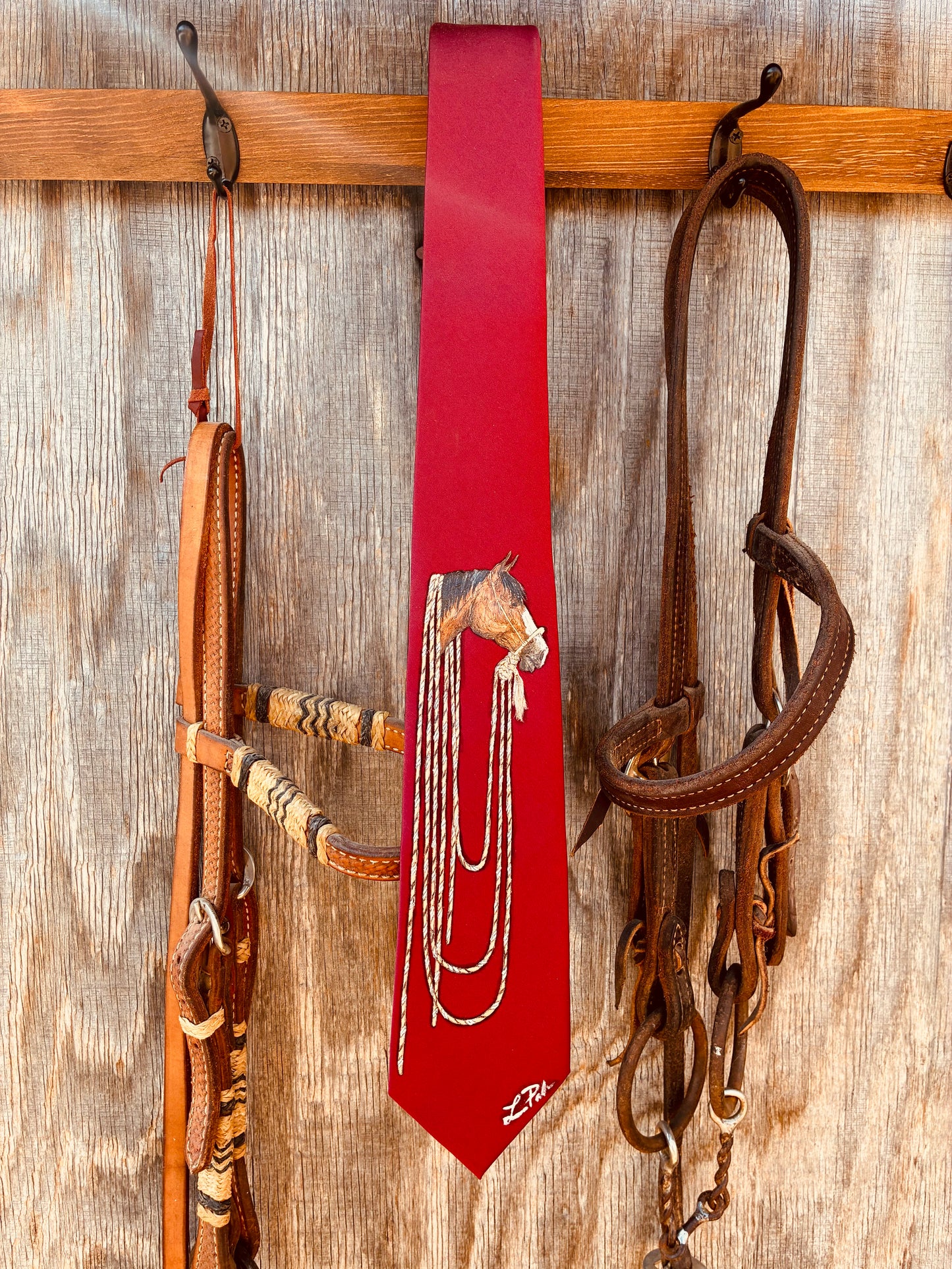 Rowdy Red Handpainted Necktie
