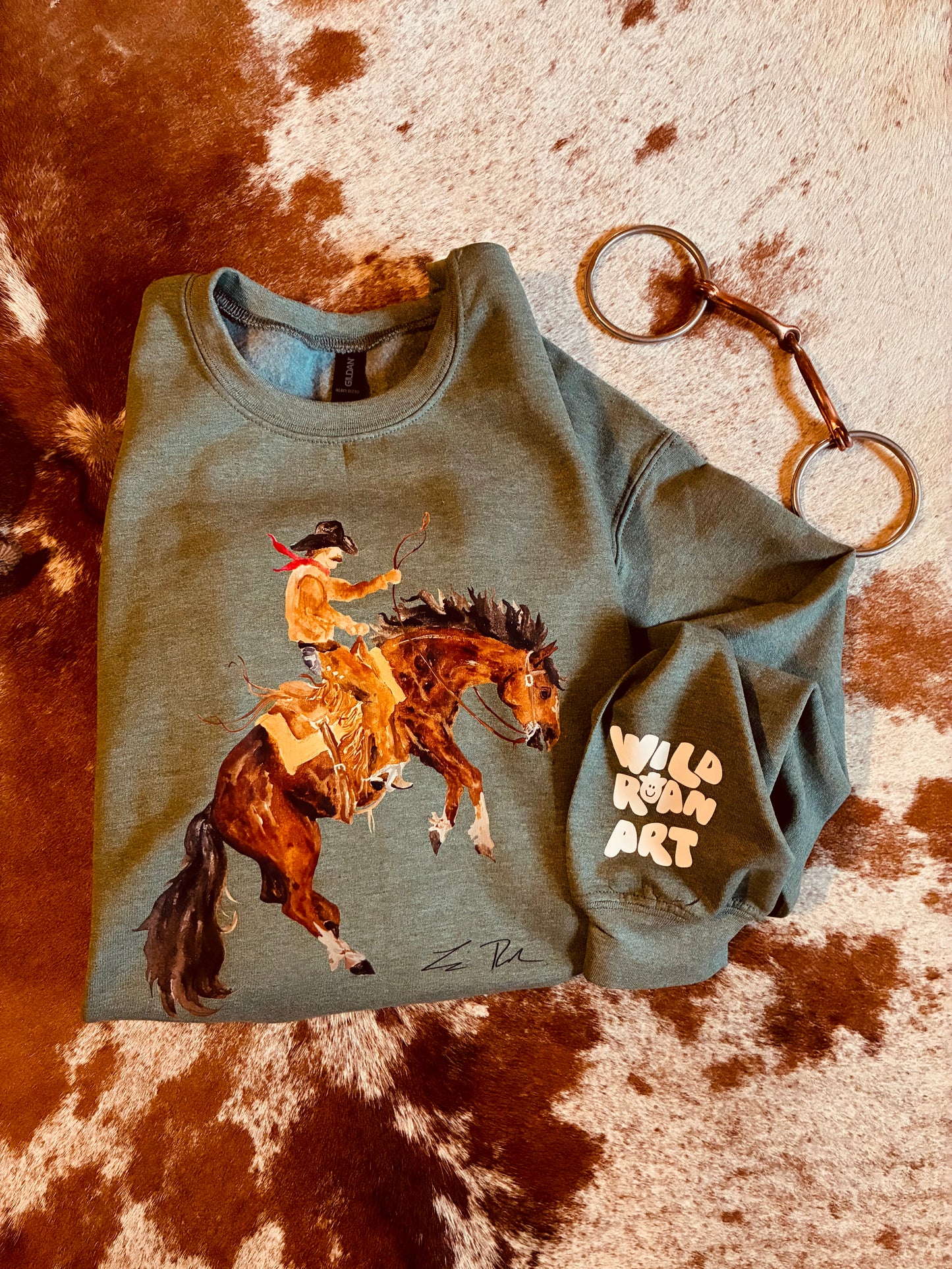 Howdy Green Crewneck