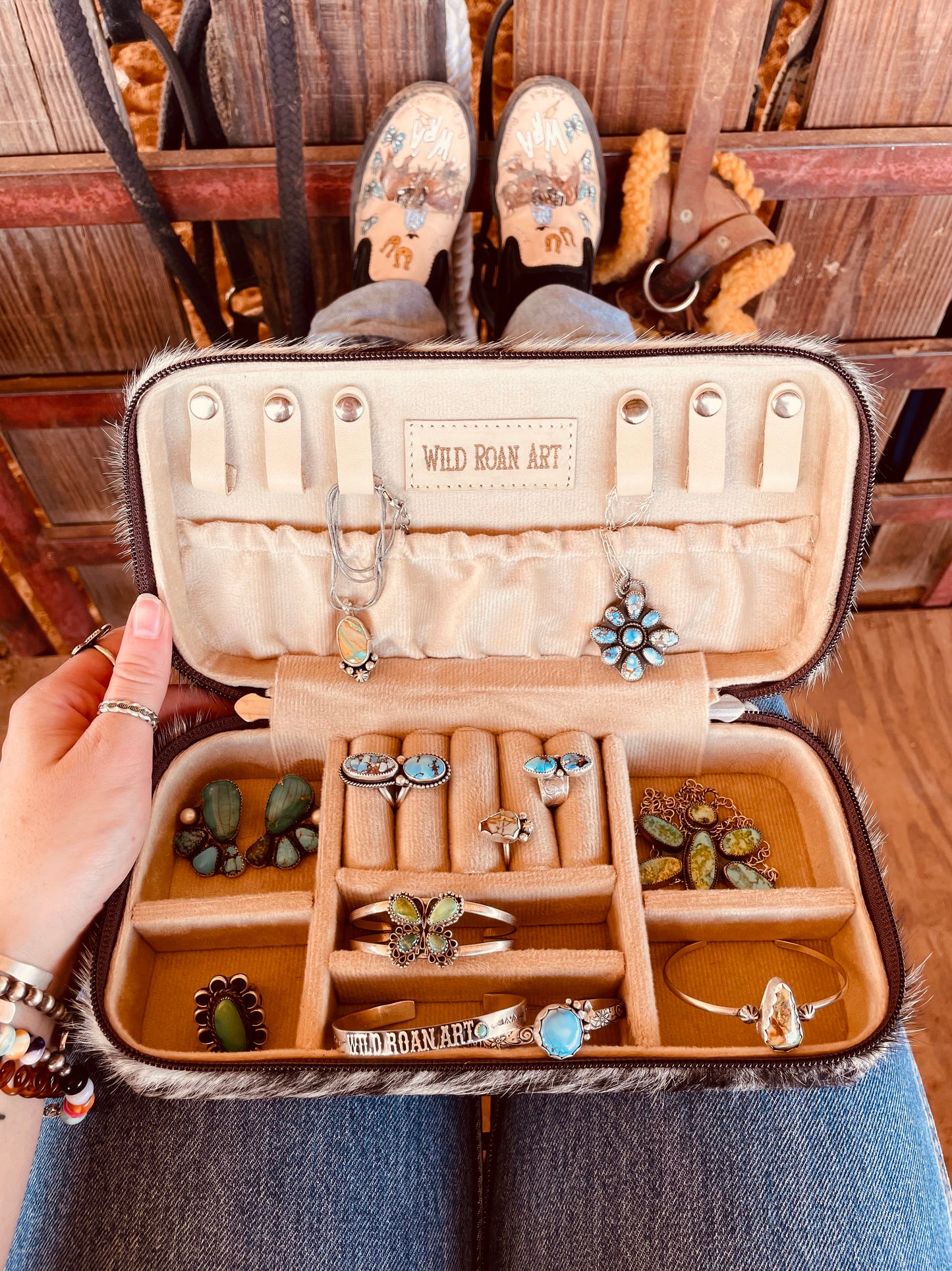 WRA Handpainted Cowhide Case