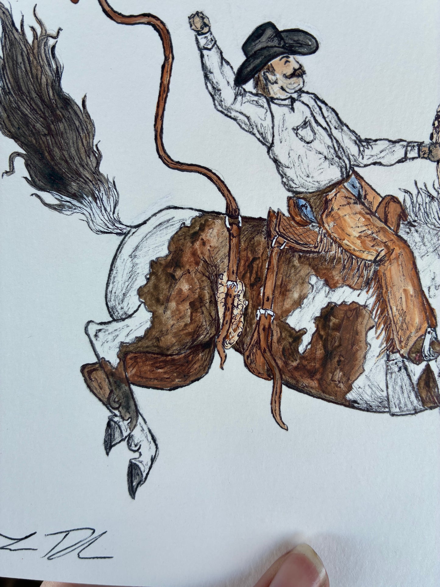 Paint Bronc Original Painting