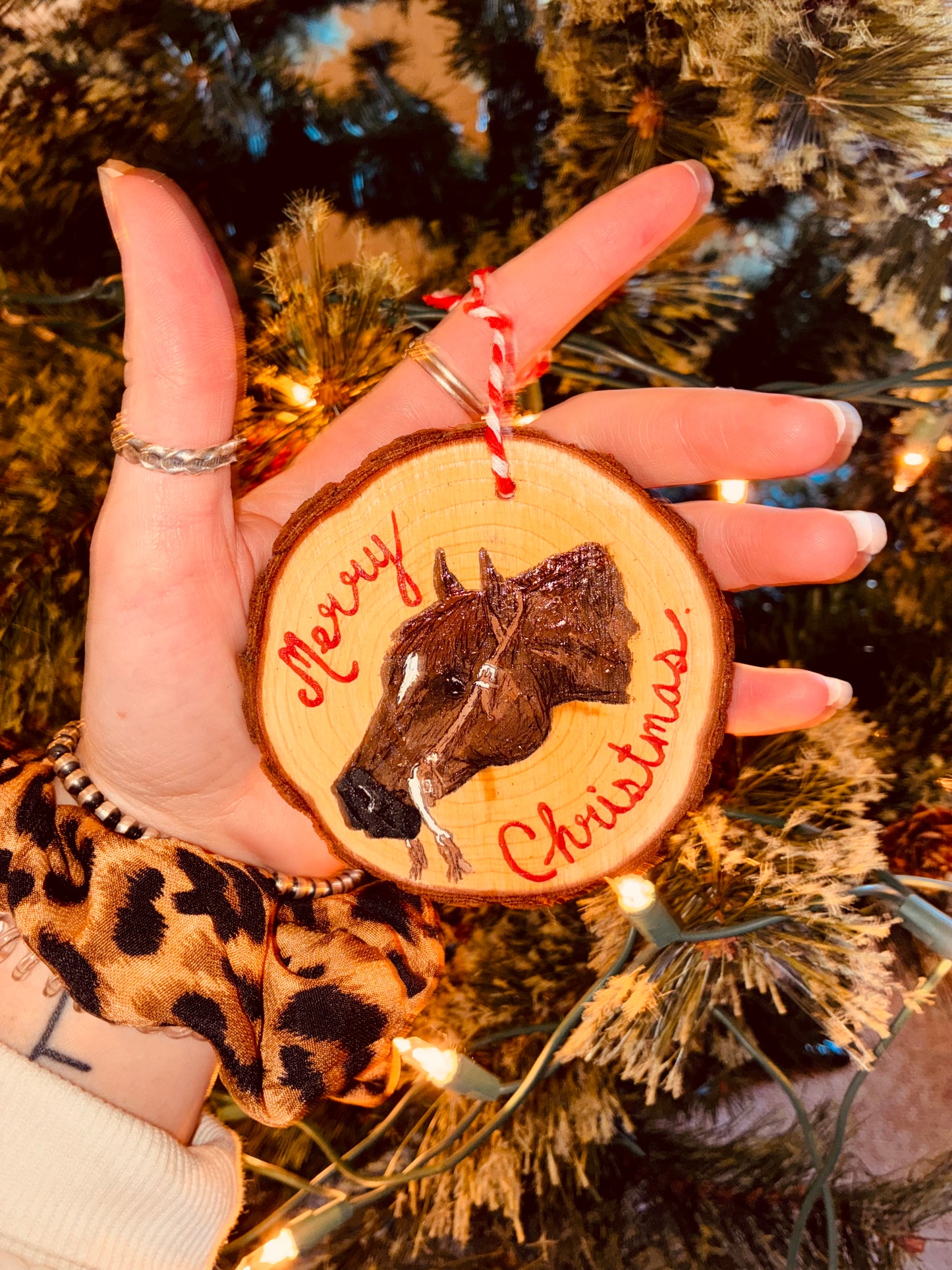 Festive Wood Ornament