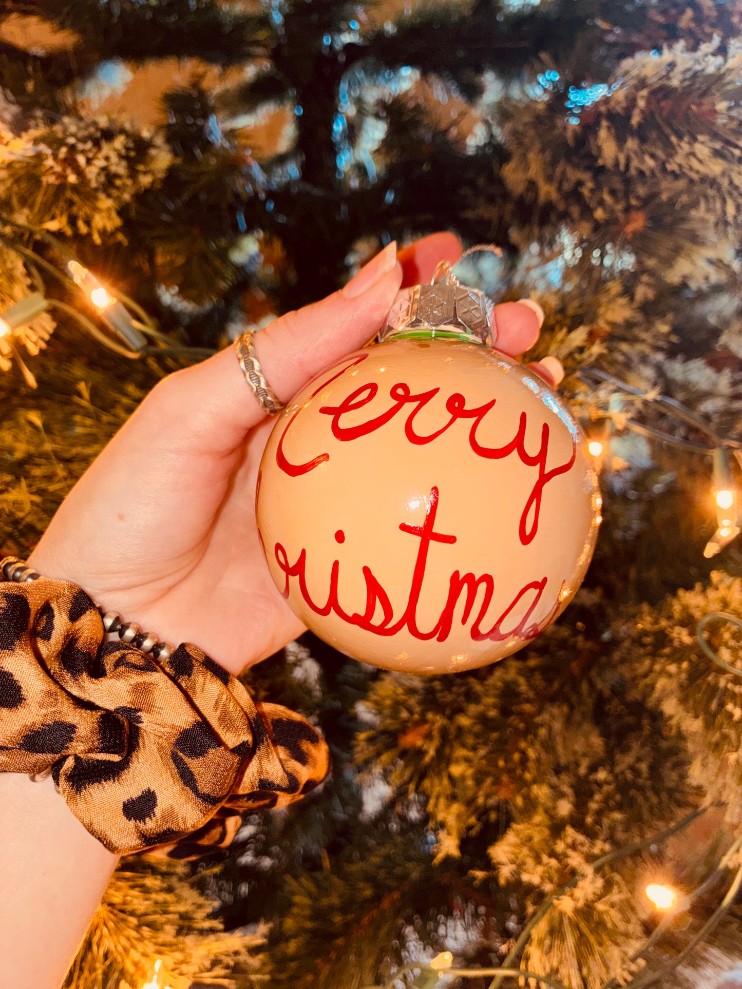 Down The Fence Large HANDPAINTED Ornament