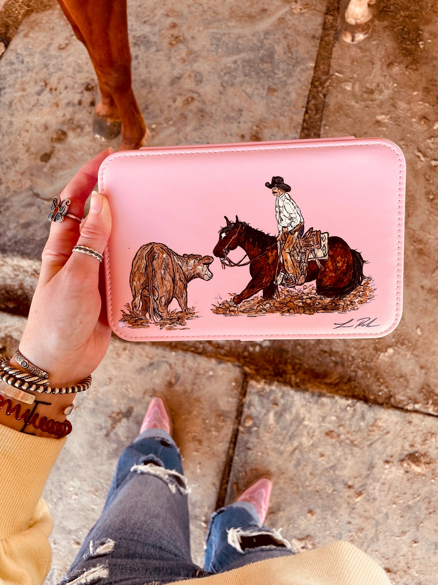 Cut A Rug Handpainted Large Case