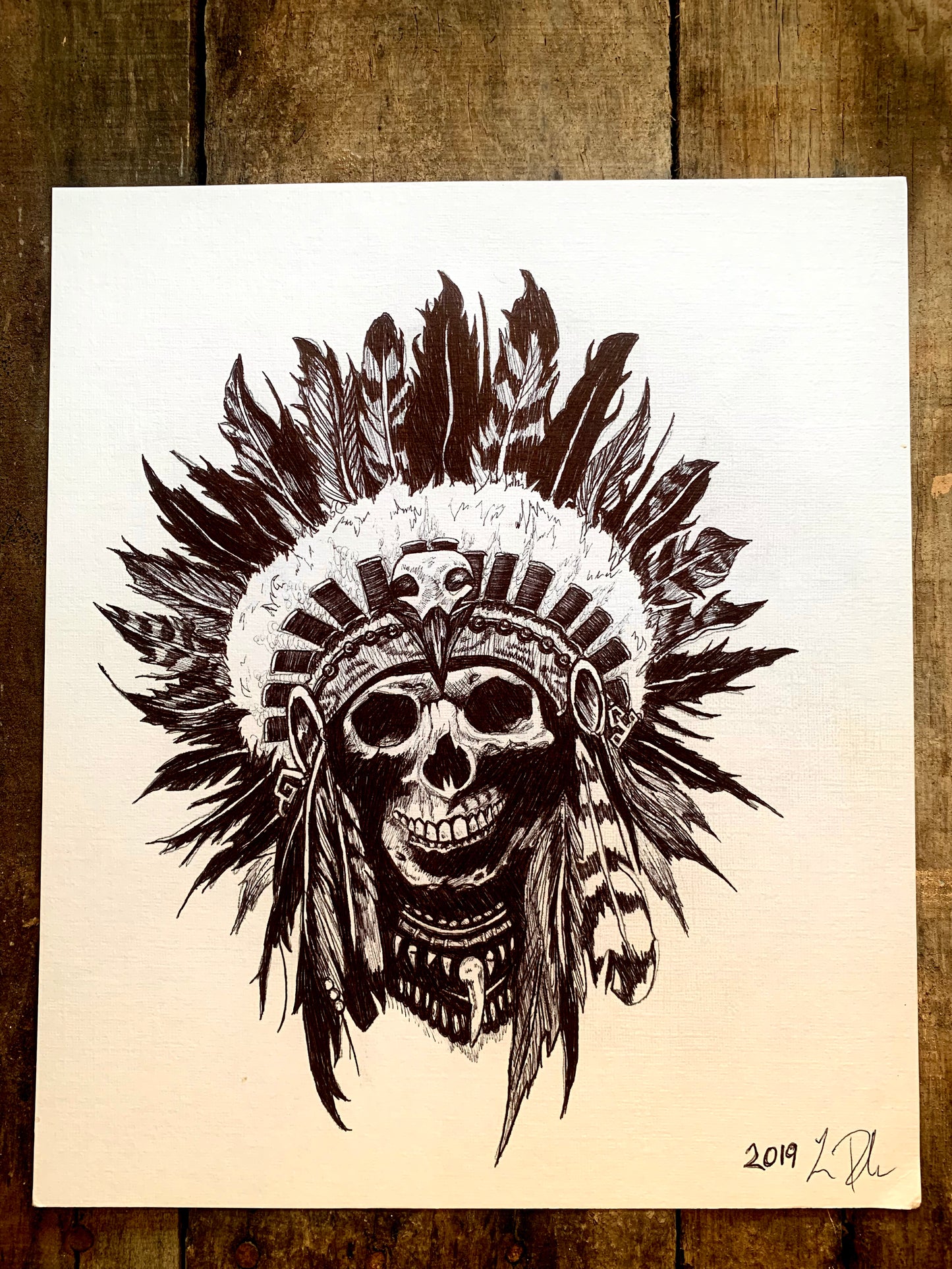 Bird Headdress Drawing