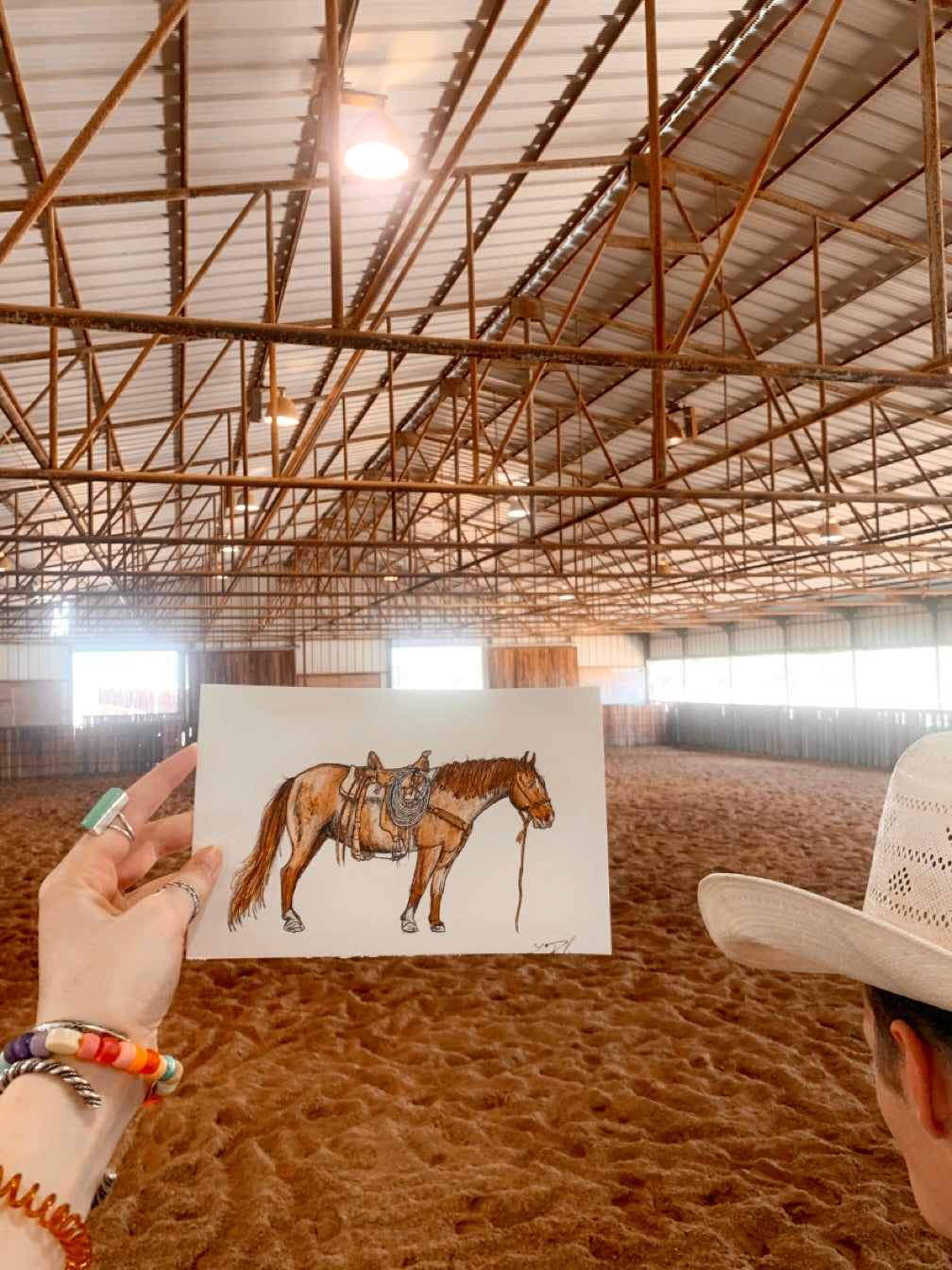Red Roan Mare ORIGINAL Painting