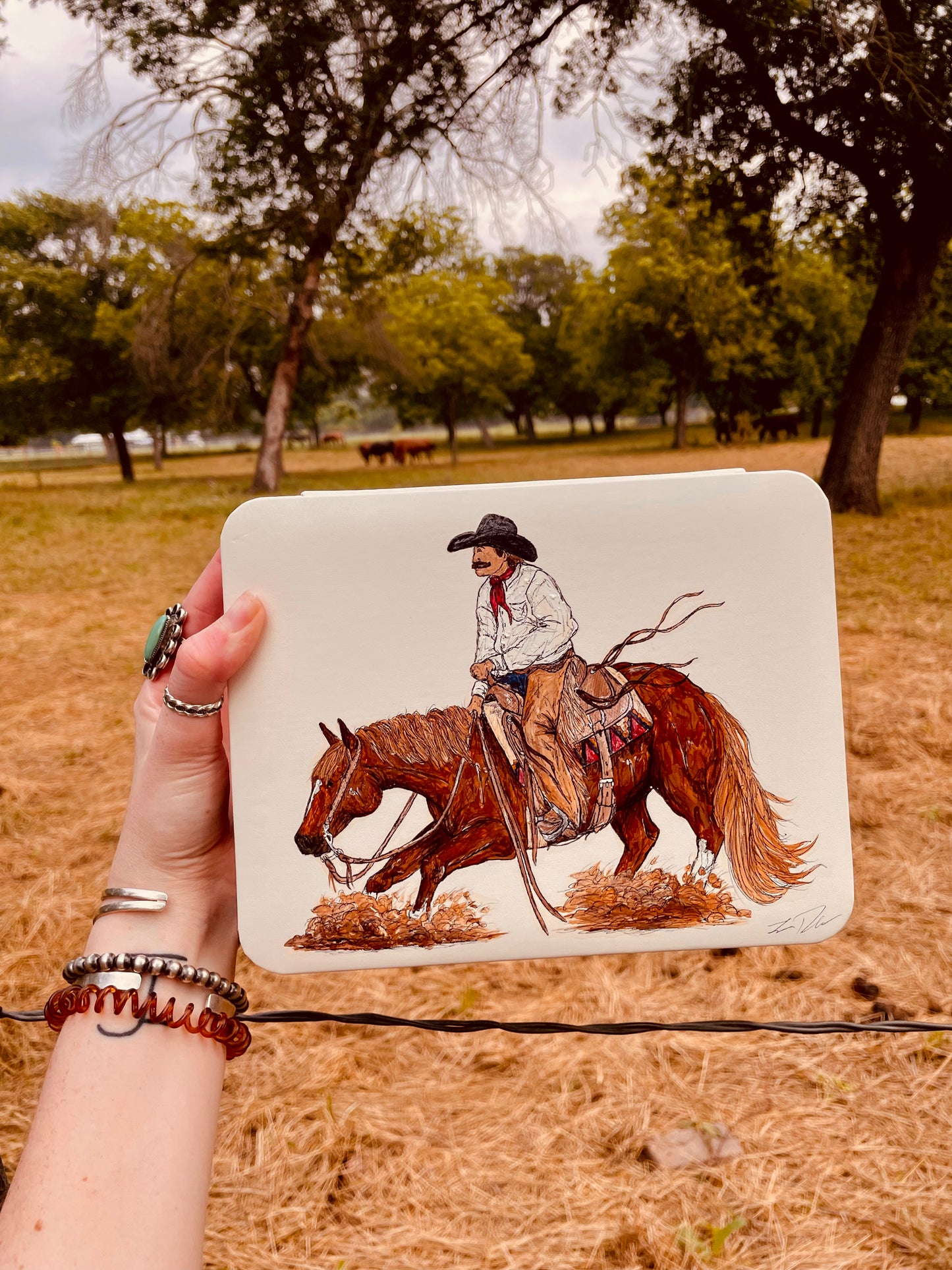 Cut It Out White XL Handpainted Jewelry Box