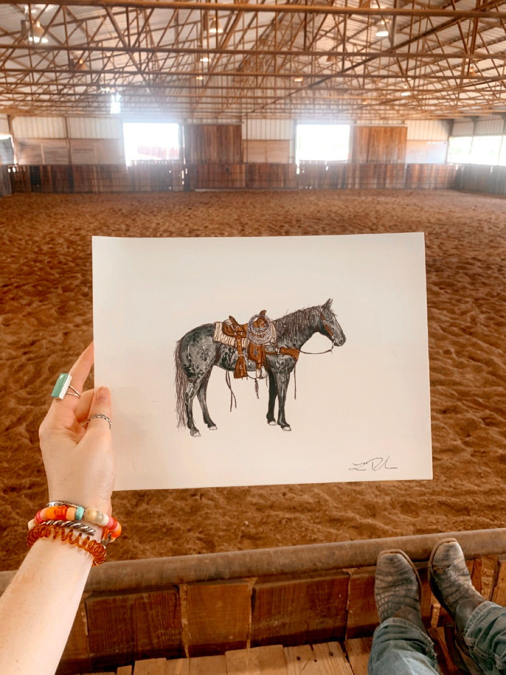 Blue Roan Boss ORIGINAL Painting