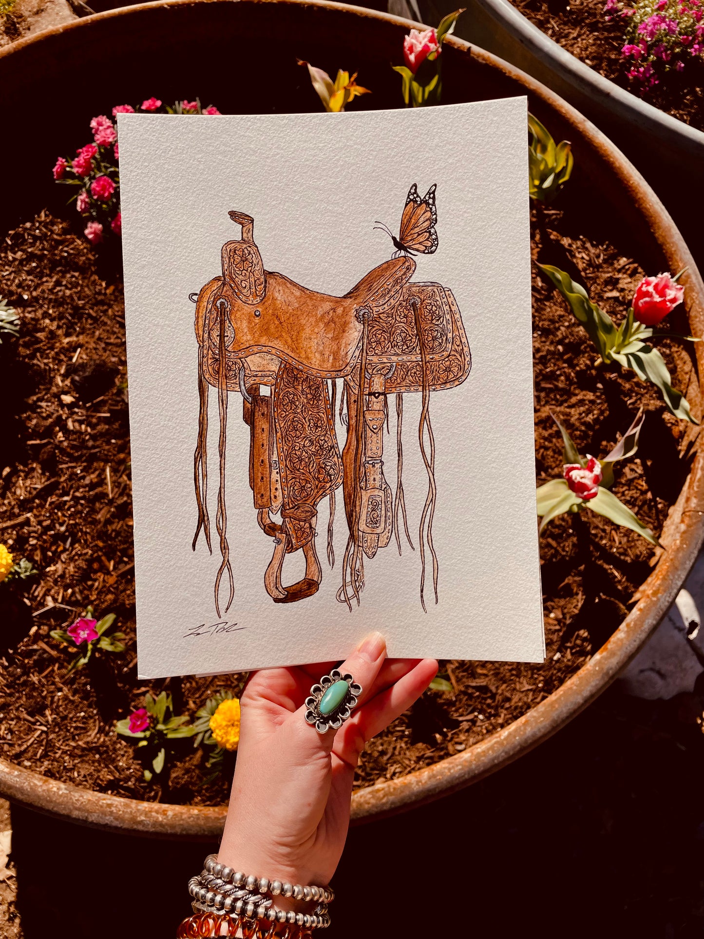 Flutterby Ride Original Painting