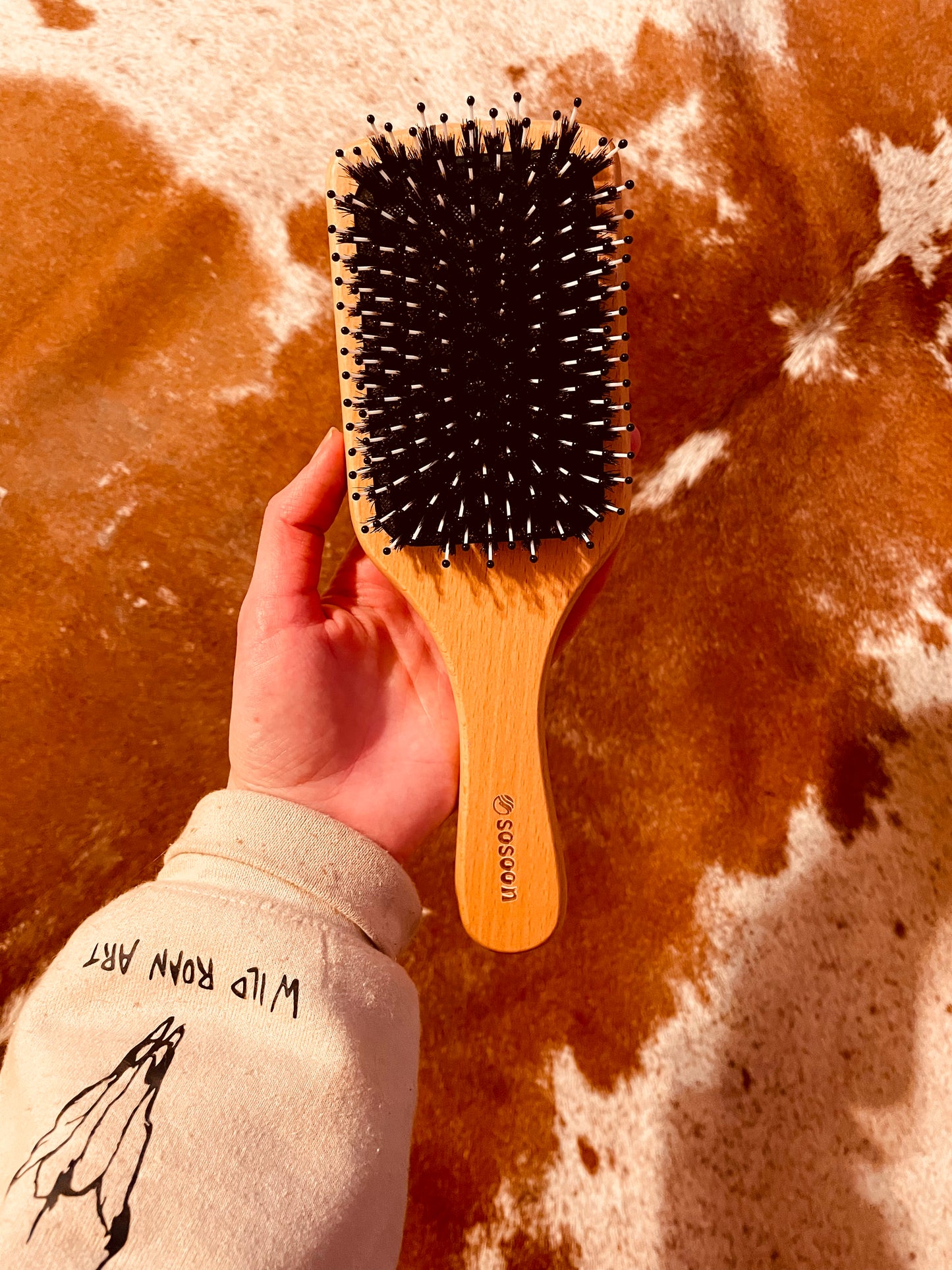 Vidalia Handpainted Wooden Hairbrush