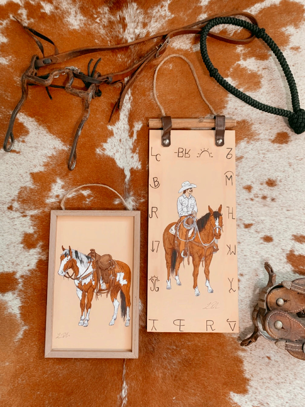 Branded Cowboy Hanging Sign
