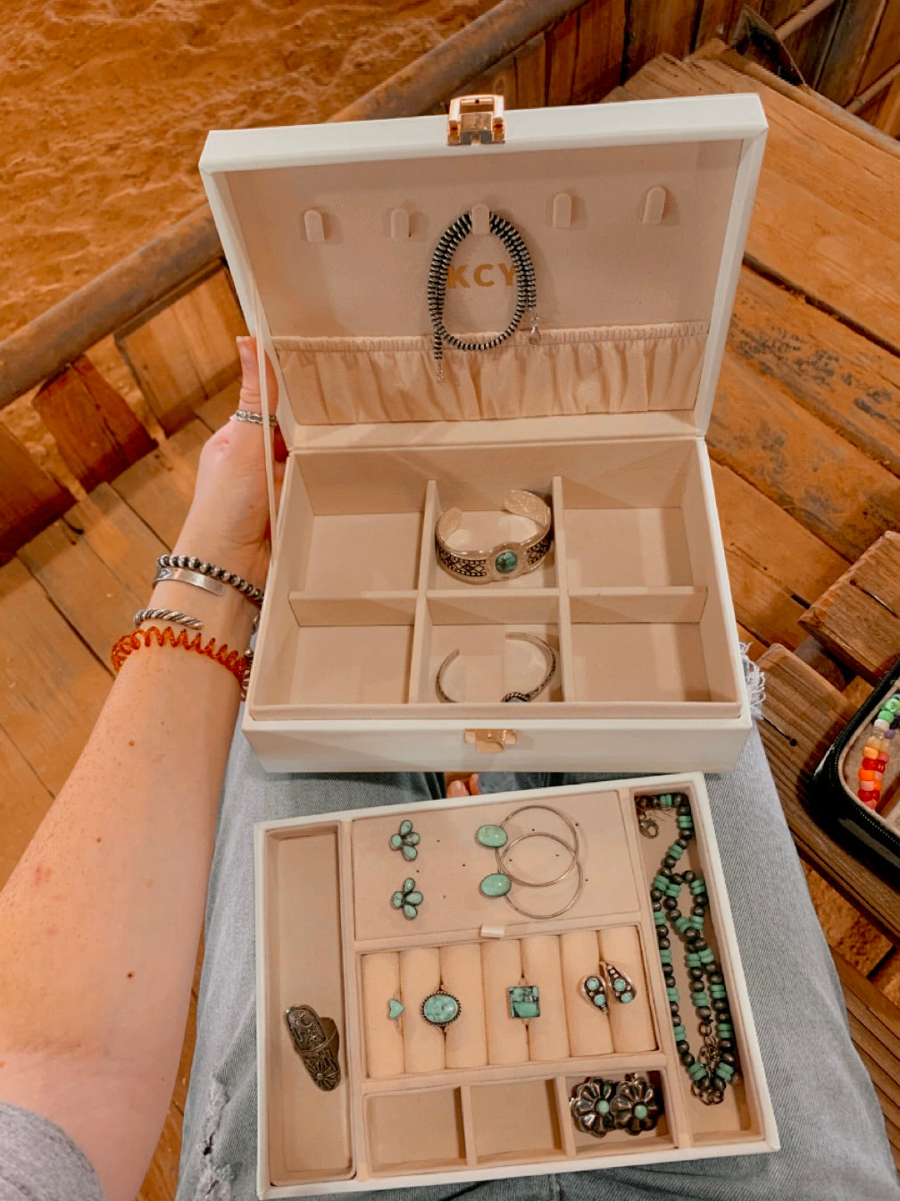 Arizona Cowboy XL White Jewelry Box