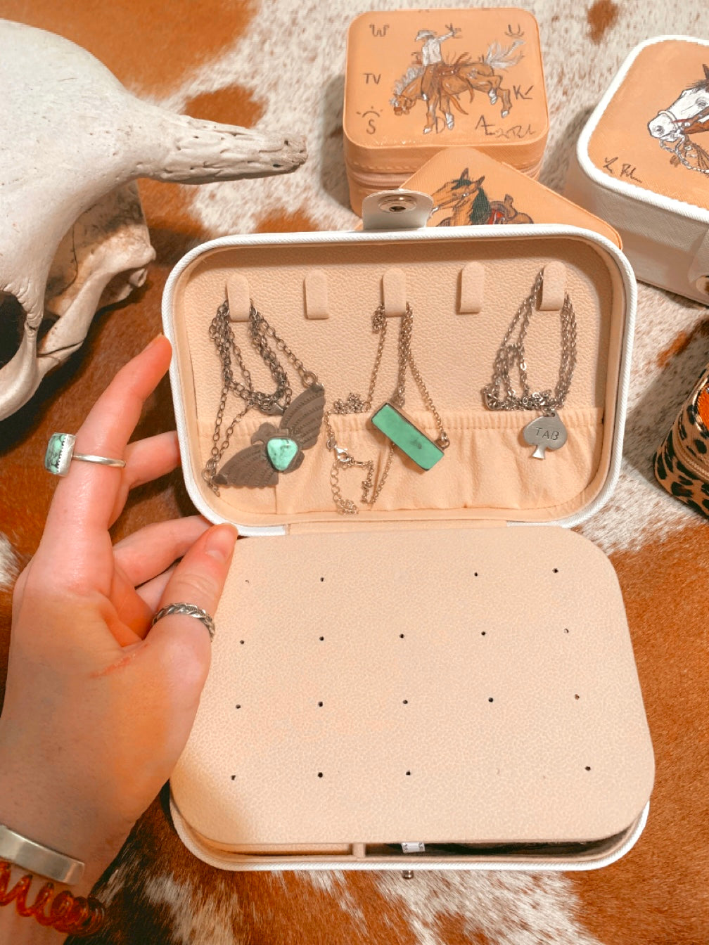 He’s On It White Jewelry Case