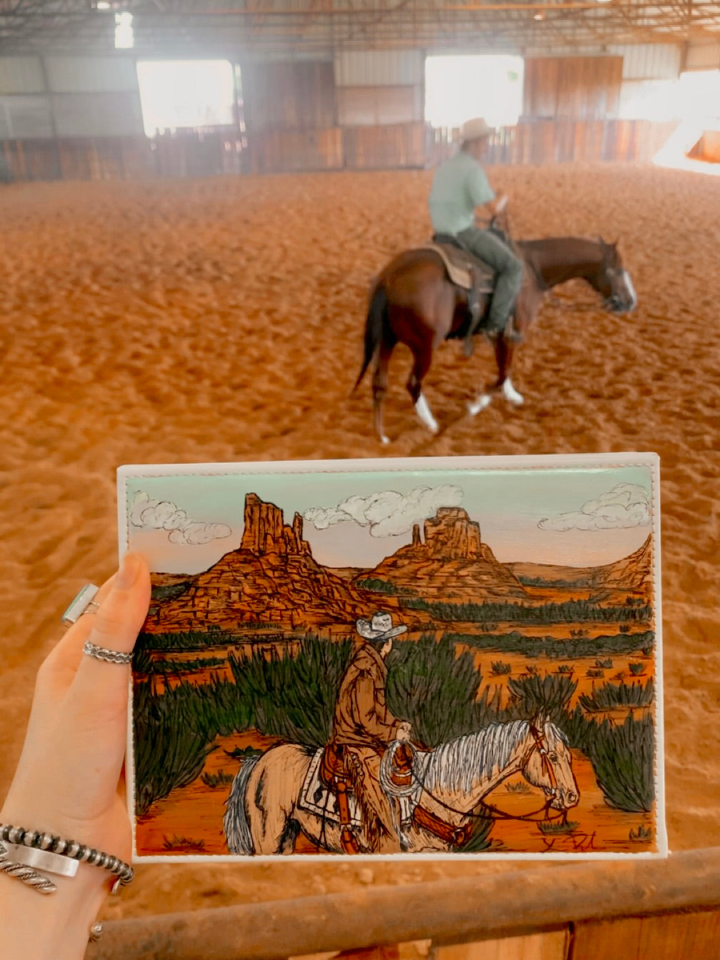 Arizona Cowboy XL White Jewelry Box