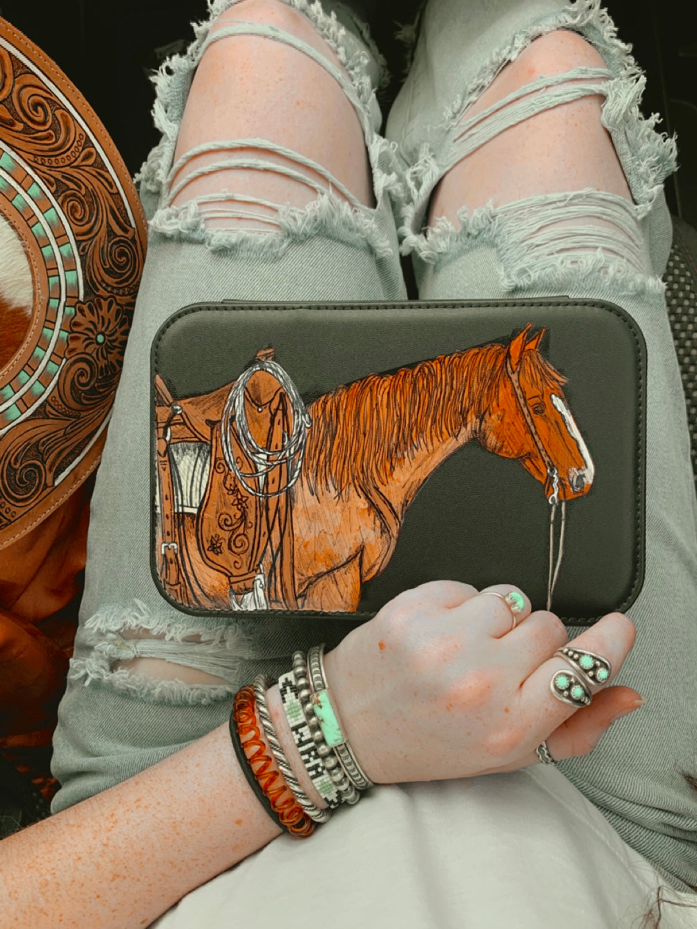 LARGE Black Ava Case