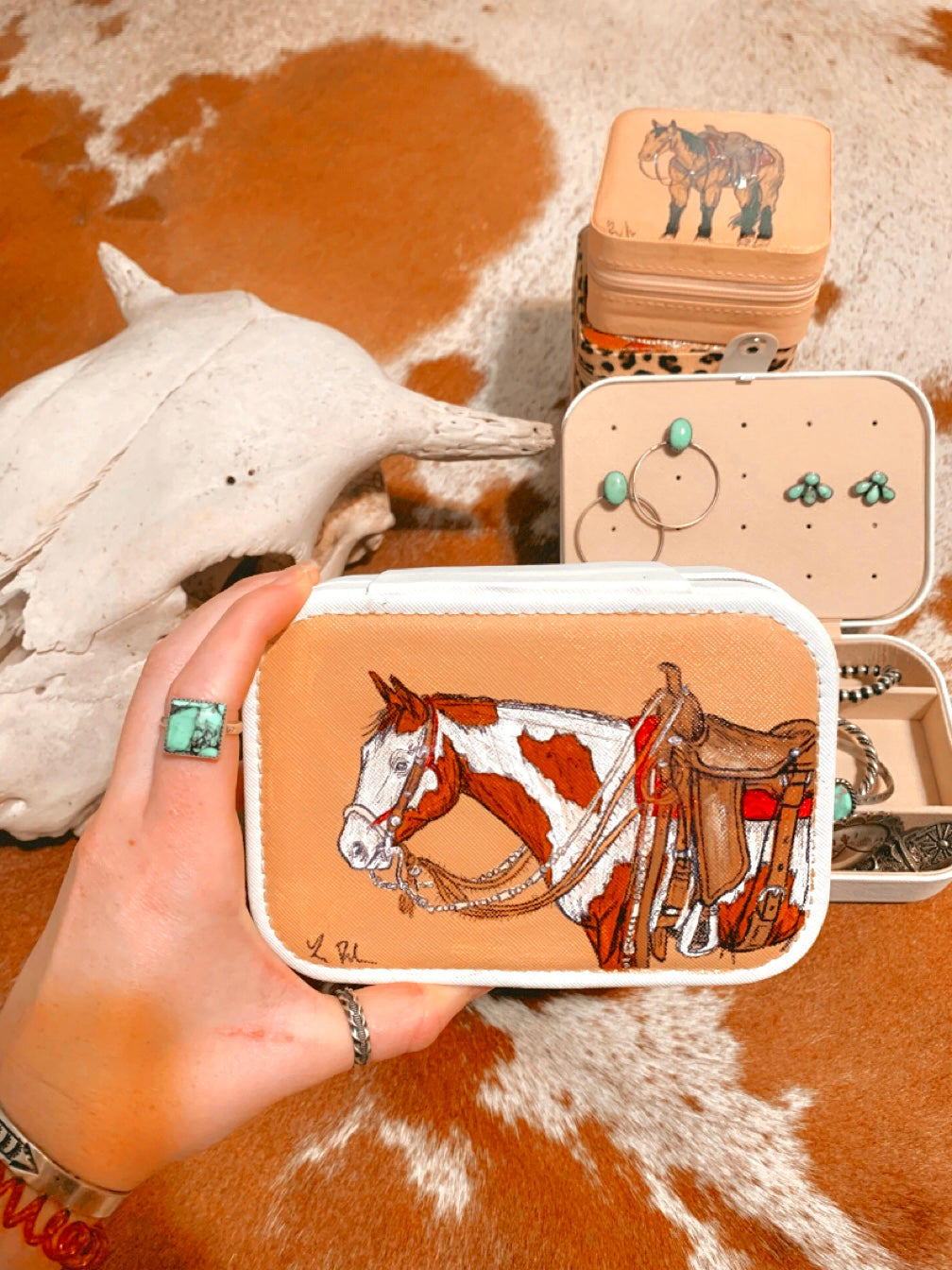 Large Paint White Jewelry Case