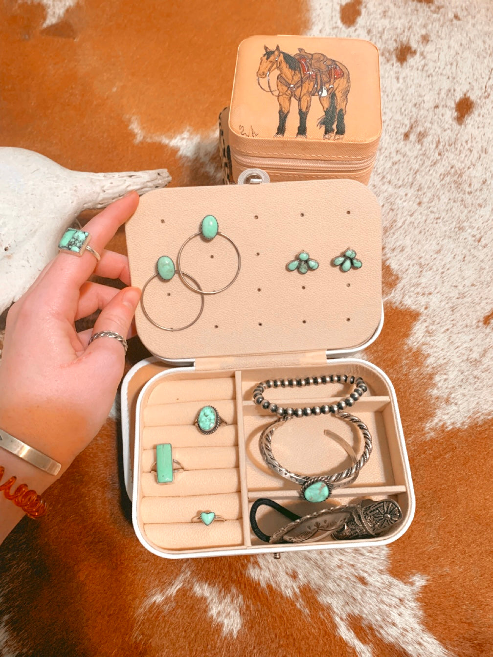 He’s On It White Jewelry Case