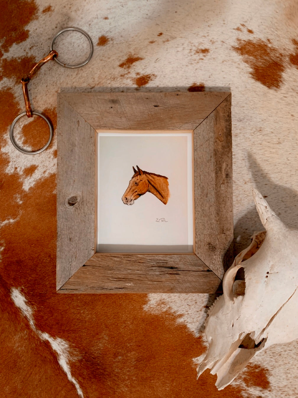 Red Roan Portrait Print