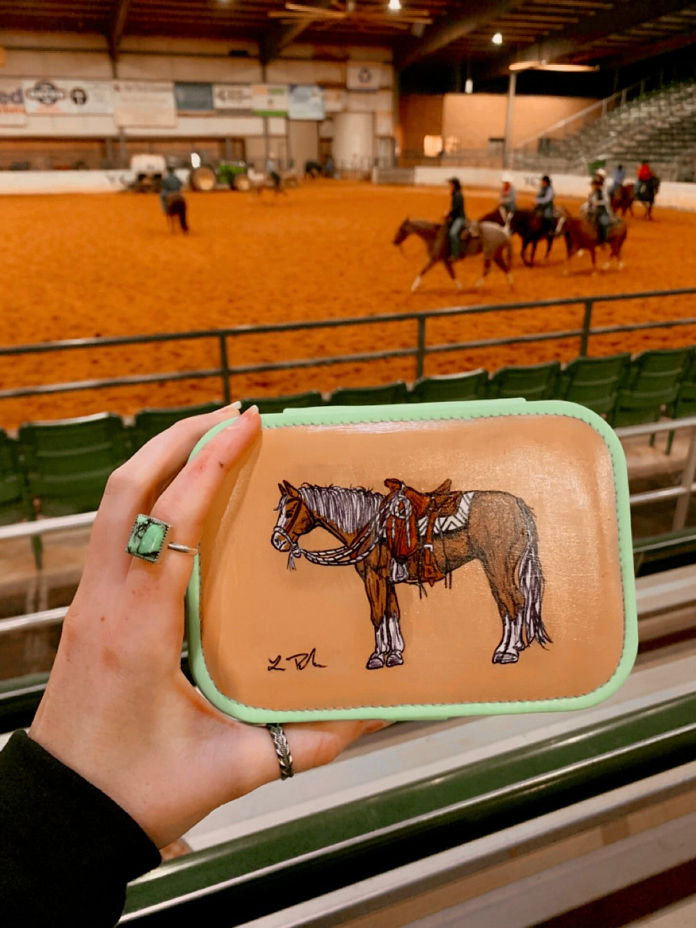 Palomino Large Turquoise Jewelry Case