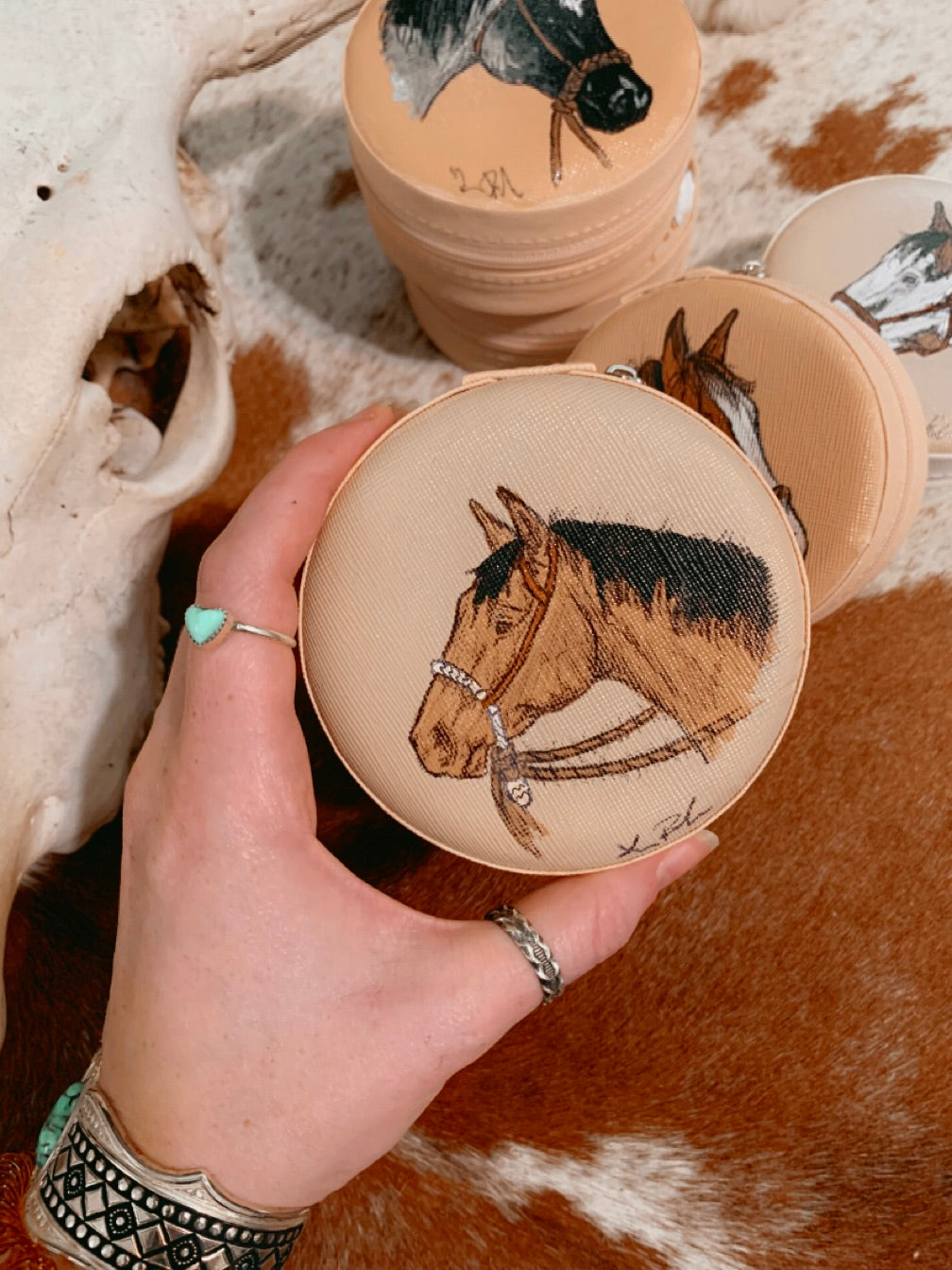 Mini Round Buckskin Case