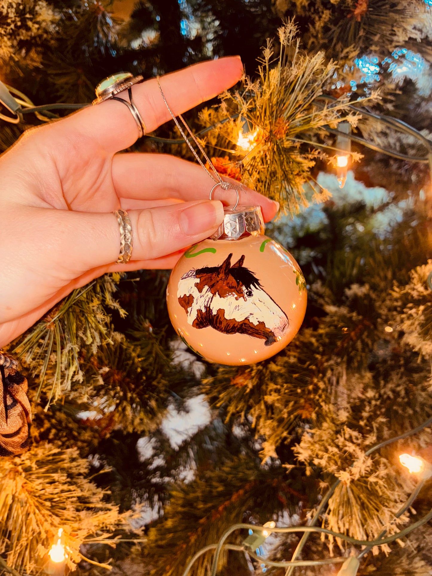 Mistletoe Small HANDPAINTED Ornament