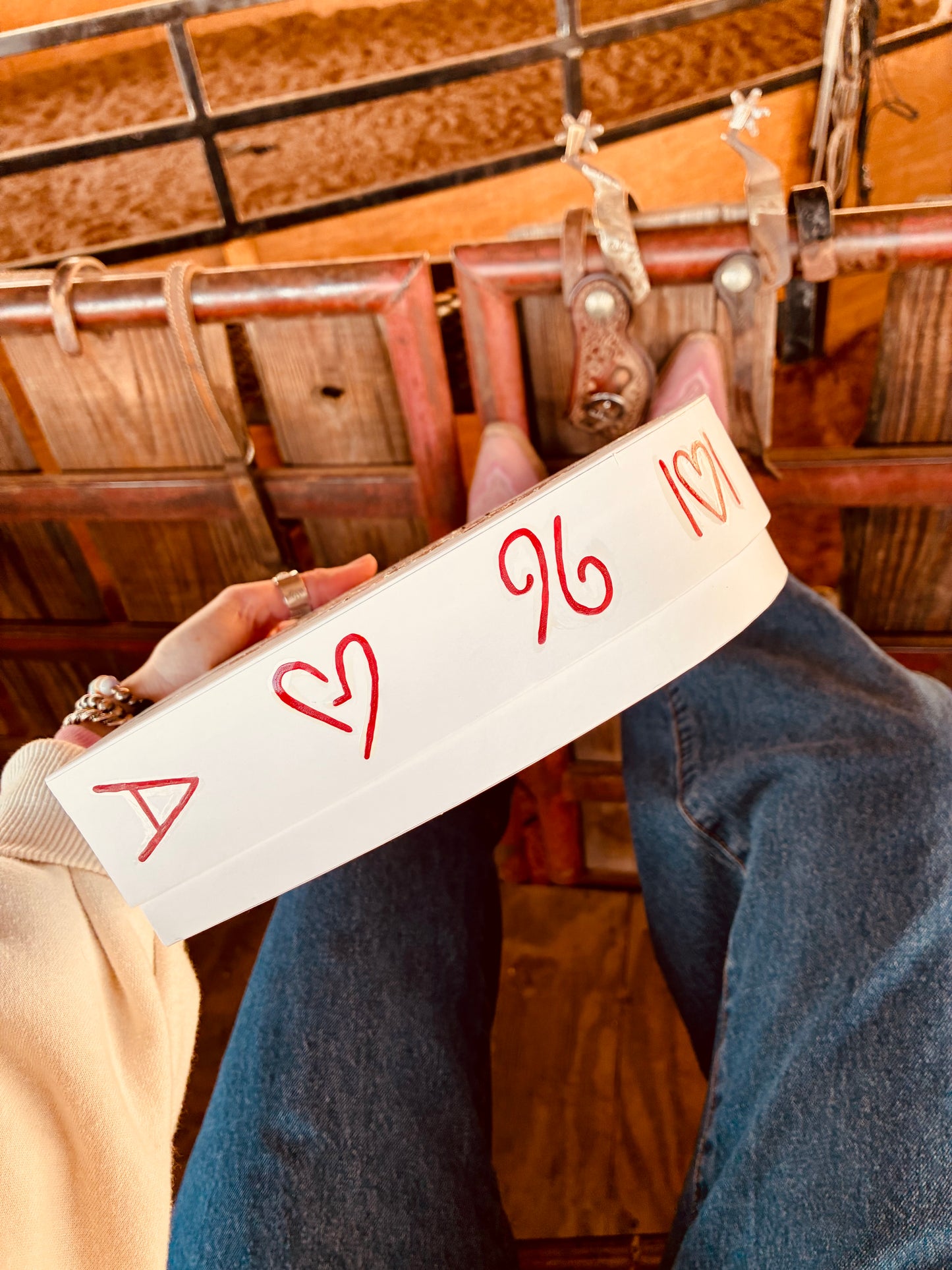 Love Broncs Handpainted Valentine’s Box