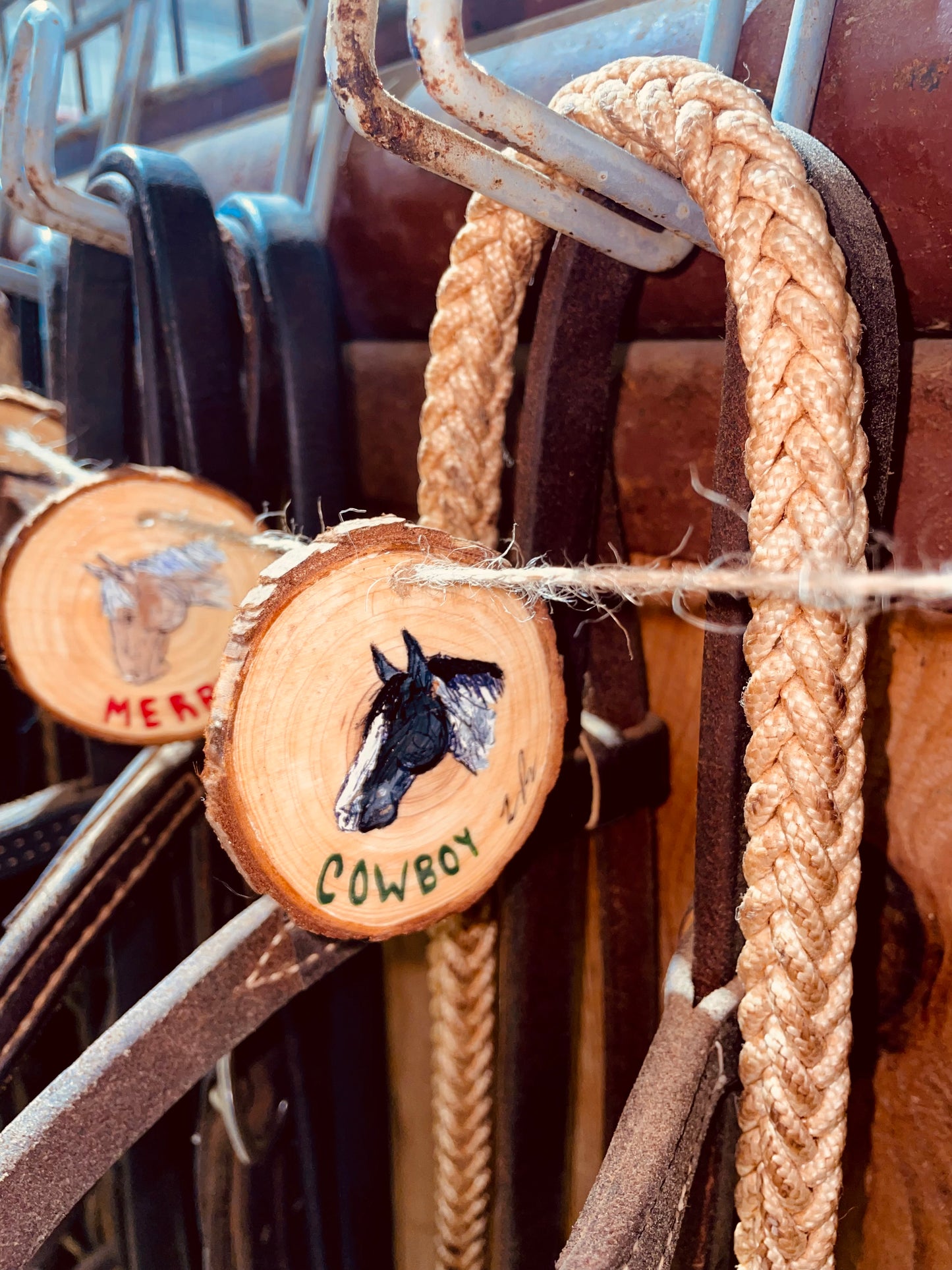 Have A Merry Cowboy Christmas Wooden Garland