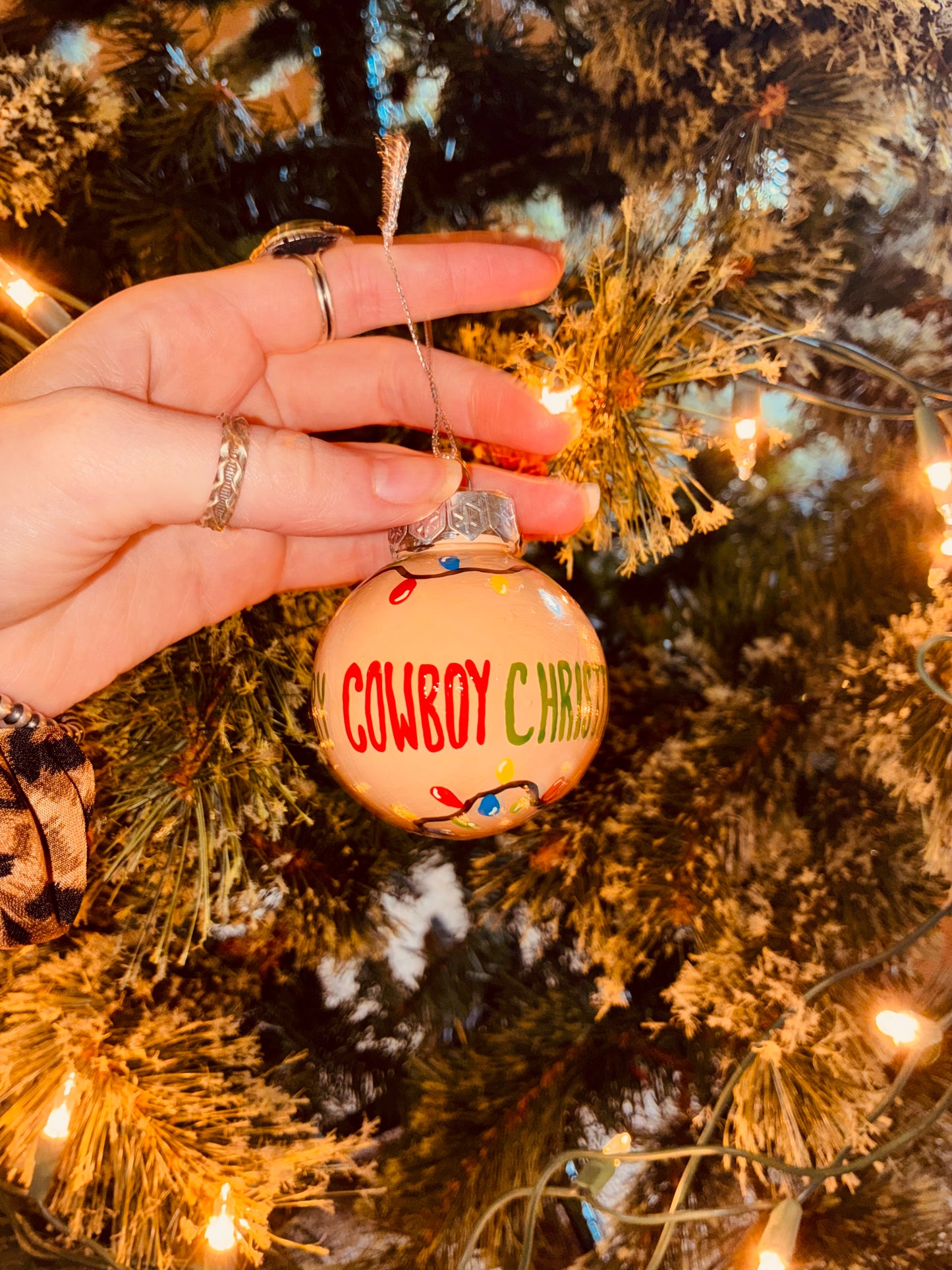 Lights Small HANDPAINTED Ornament