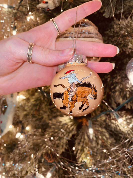 Merry Buckskin HANDPAINTED Ornament