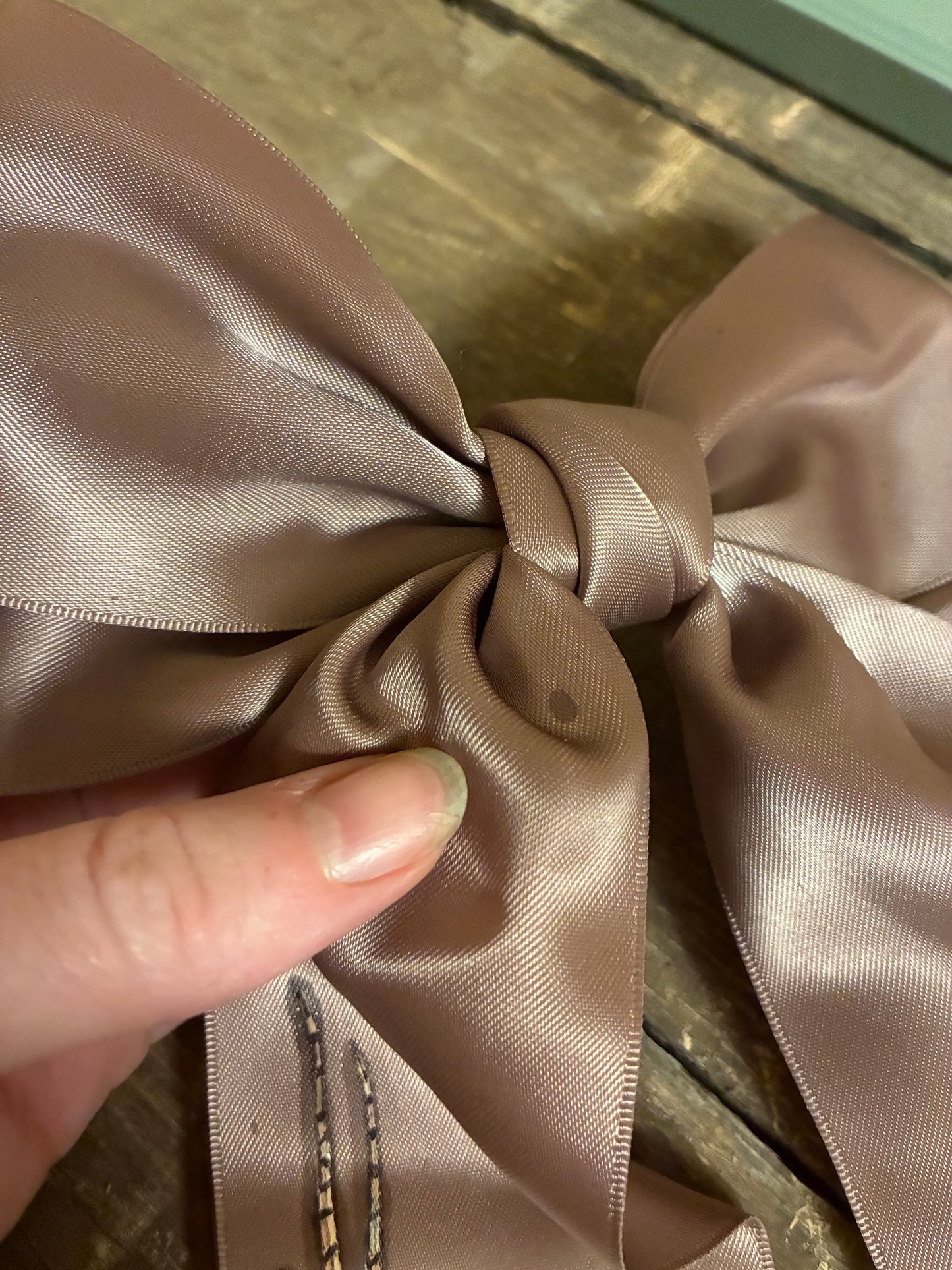 Pheasant Mauve HANDPAINTED Hairbow