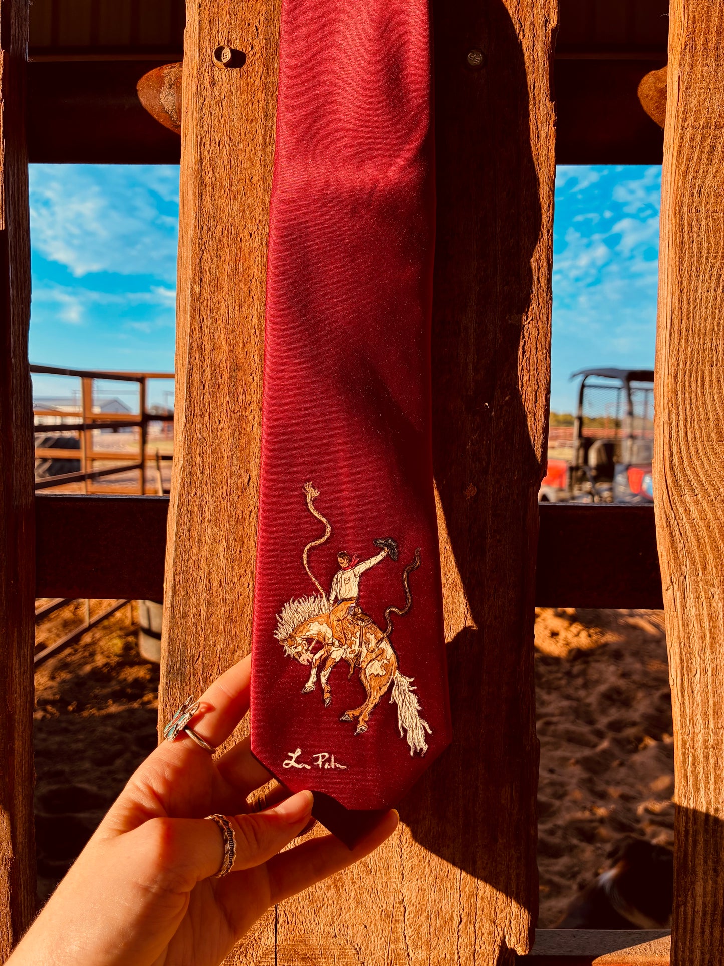 Jack Red Handpainted Necktie