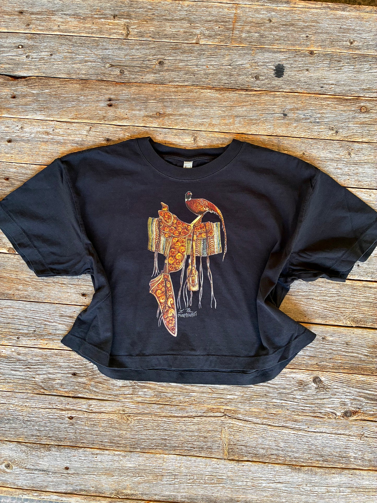 Along for the Ride Cotton Cropped Tee Medium
