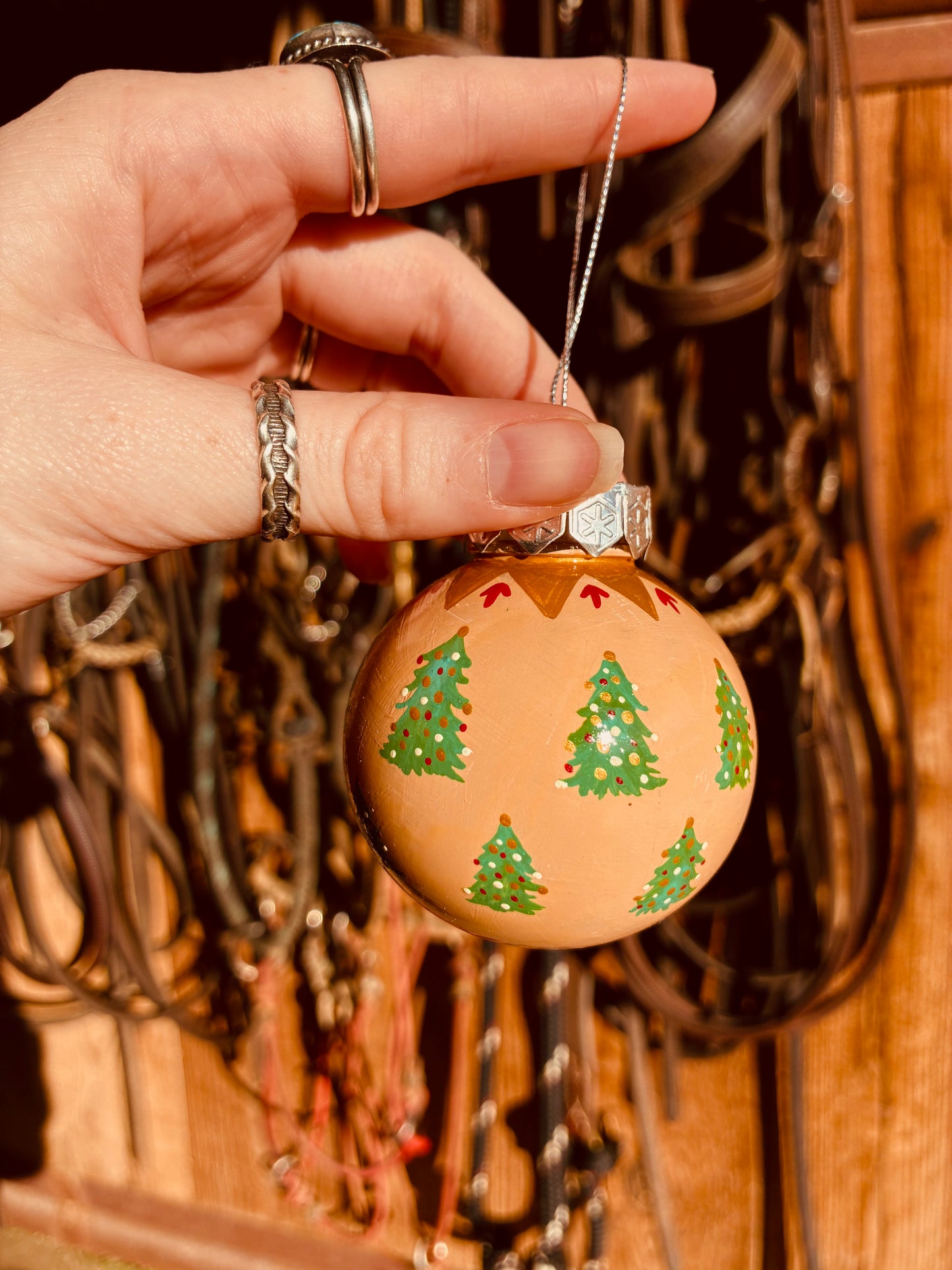 Tree Farm Small HANDPAINTED Ornament