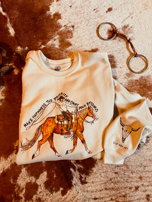 Priority Tan Crewneck