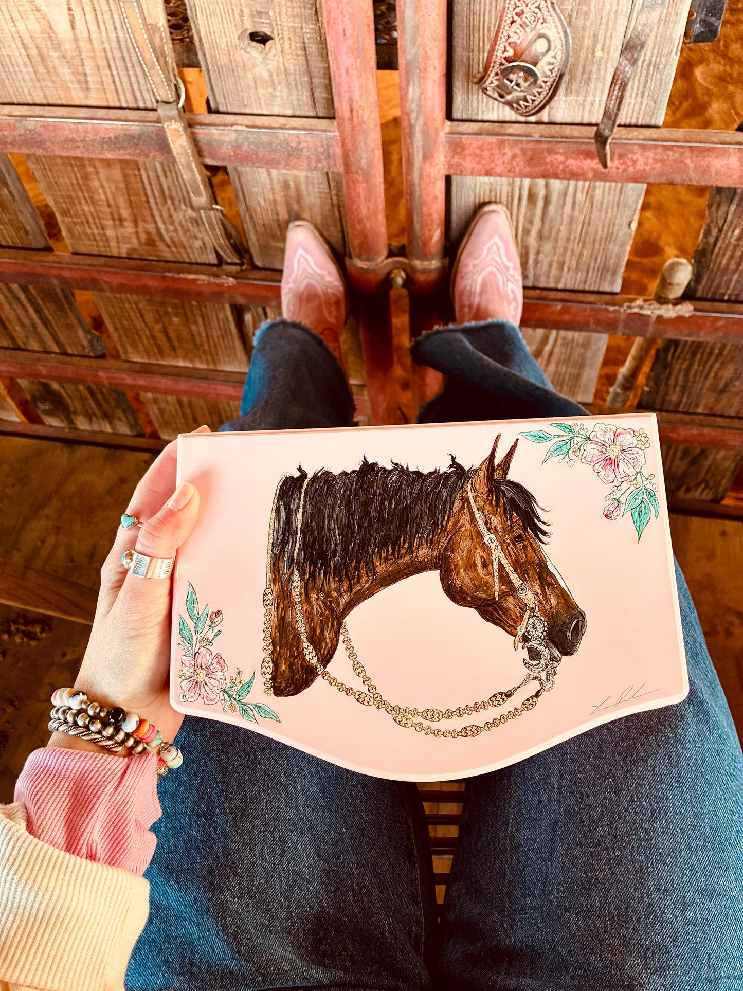 Scarlett HANDPAINTED Wooden Jewelry Music Box